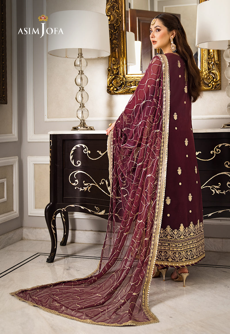 AJZS-23 EMBROIDERED GEORGETTE CHIFFON 3 PCS