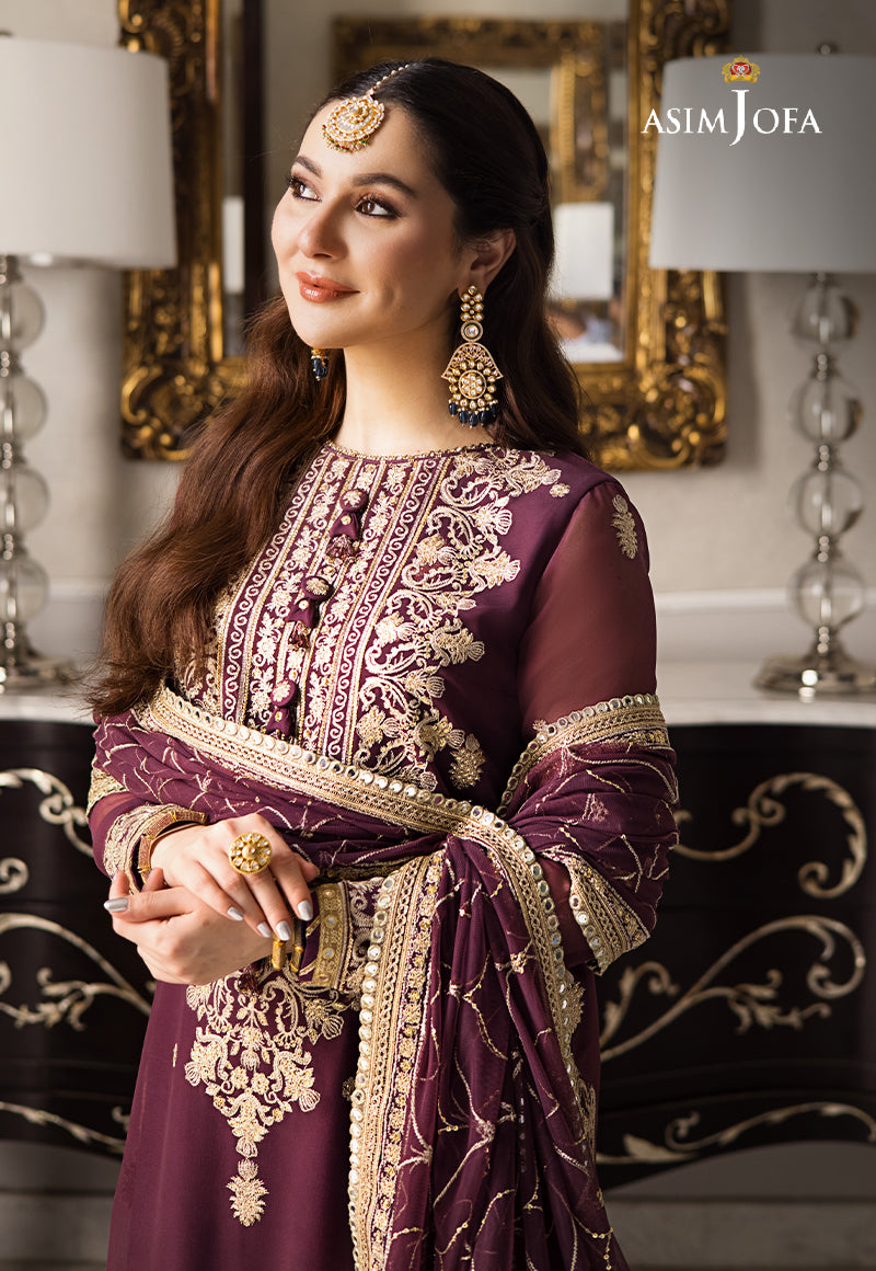 AJZS-23 EMBROIDERED GEORGETTE CHIFFON 3 PCS