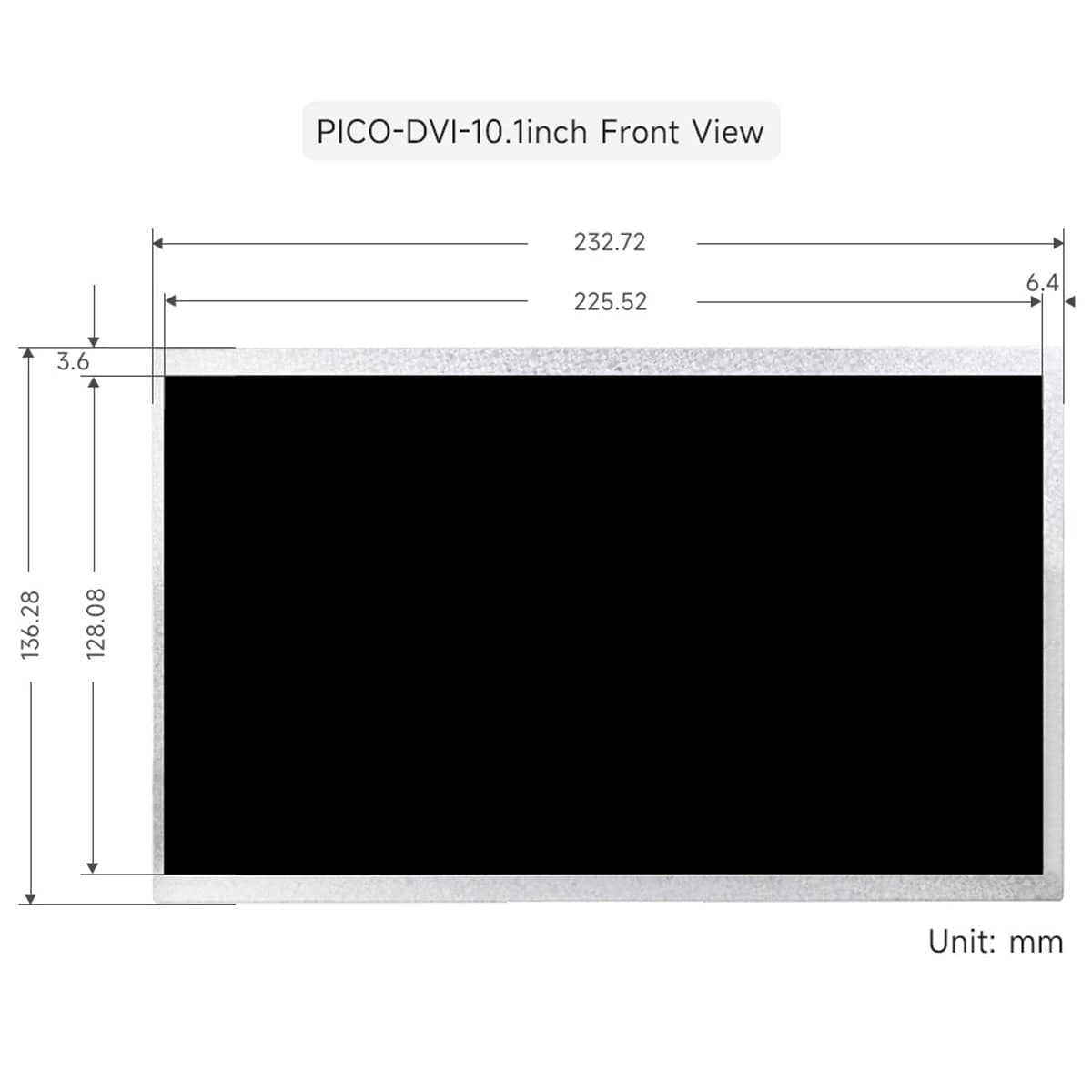 10.1" IPS DVI Display Module for Raspberry Pi Pico