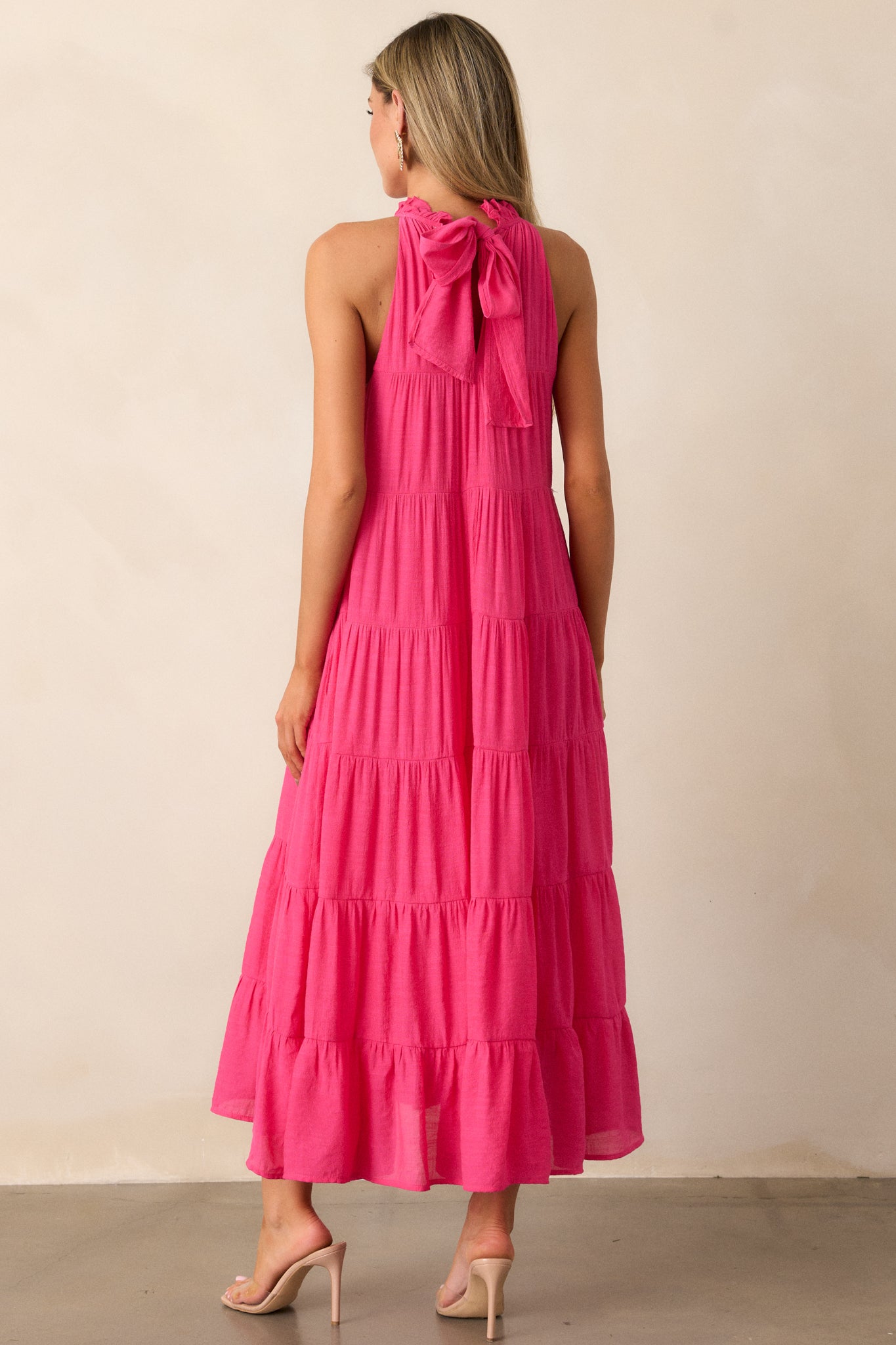 Take Me Dancing Hot Pink Maxi Dress