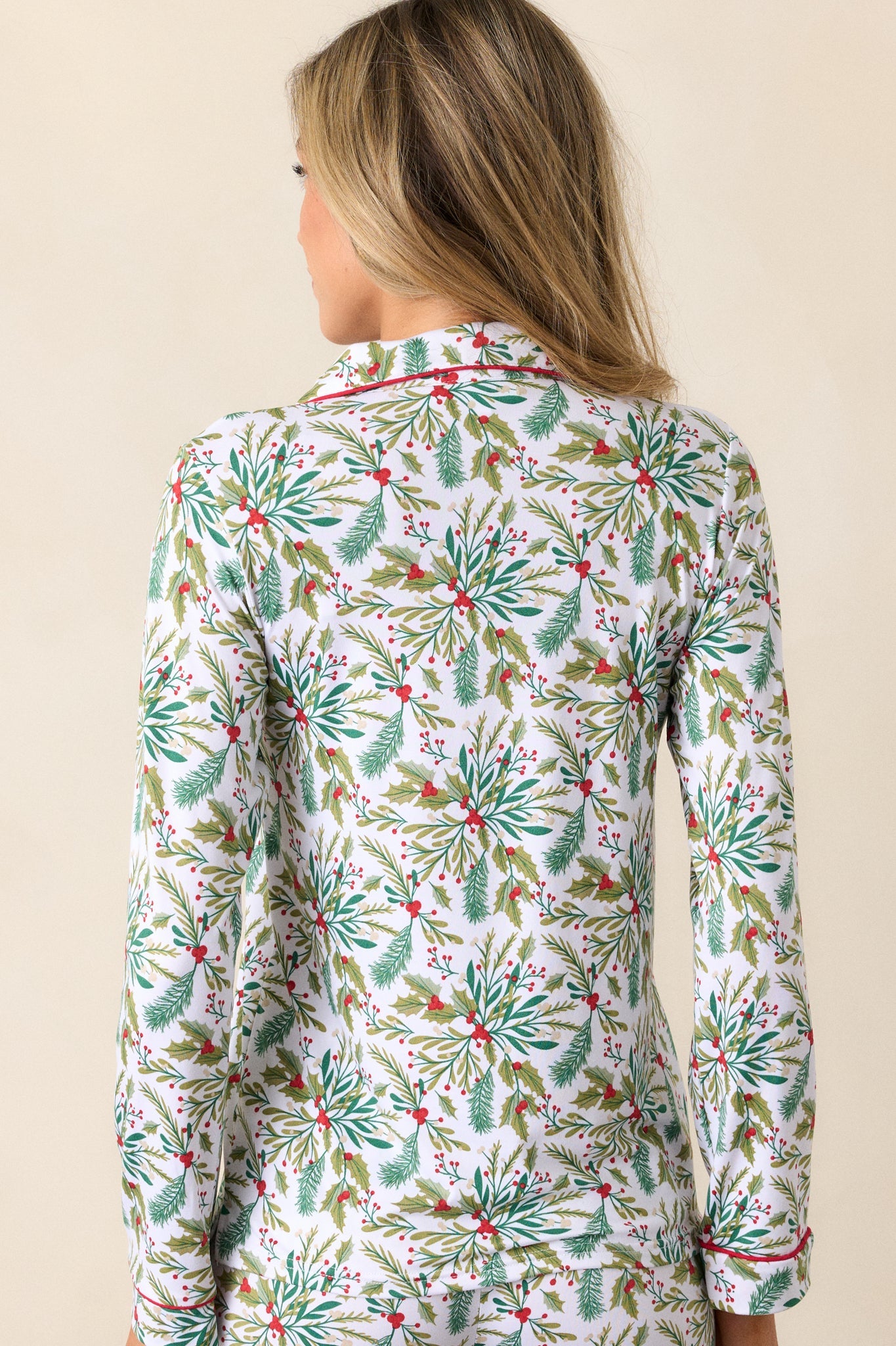 Under the Mistletoe Ivory Pajama Top