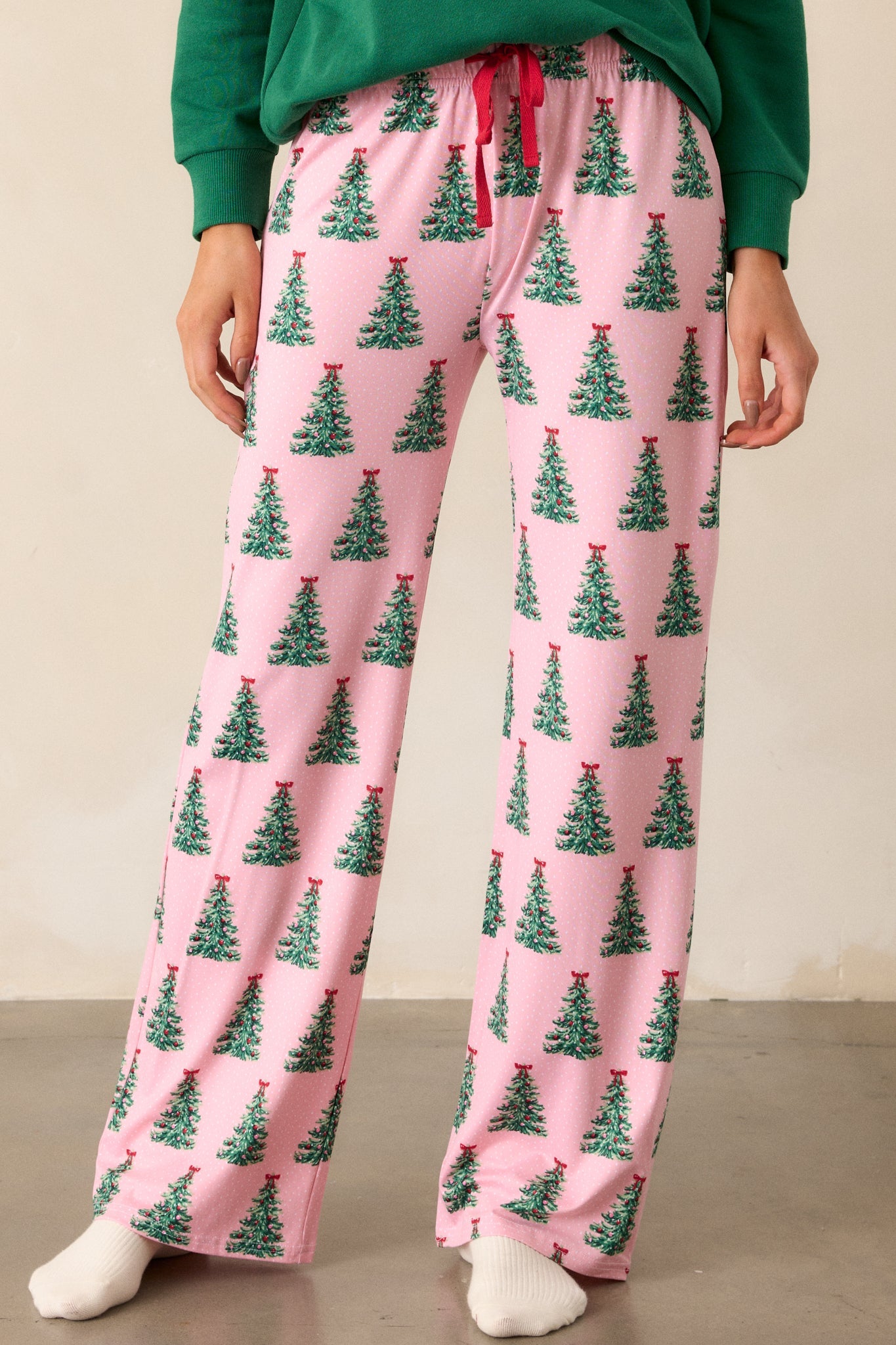 Pine and Peppermint Pink Pajama Pants