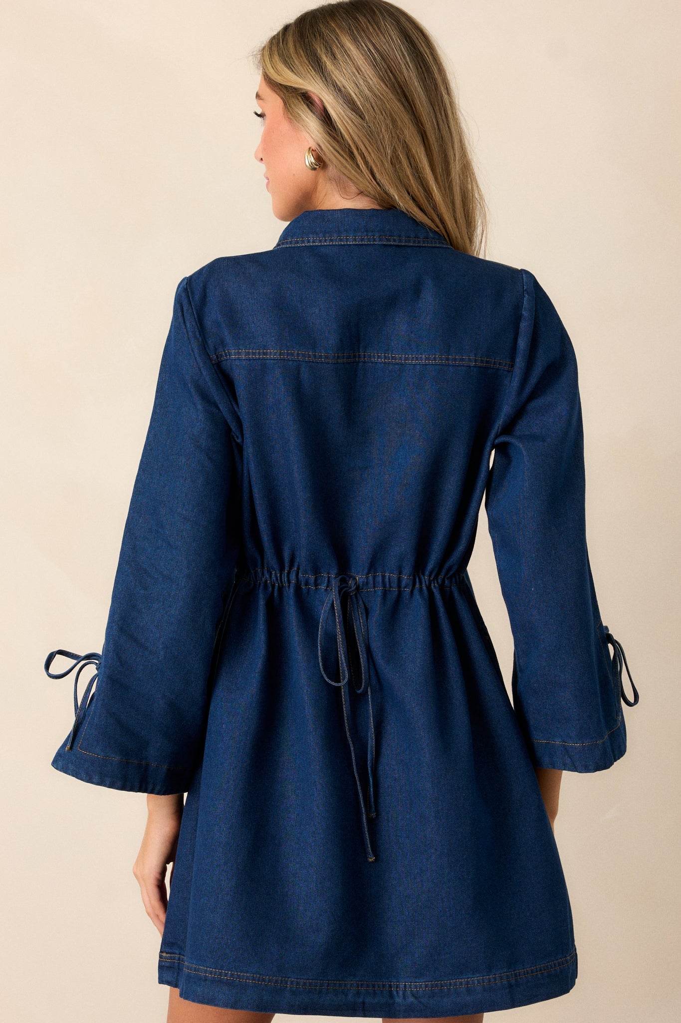 Open Horizons Dark Wash Denim Mini Dress