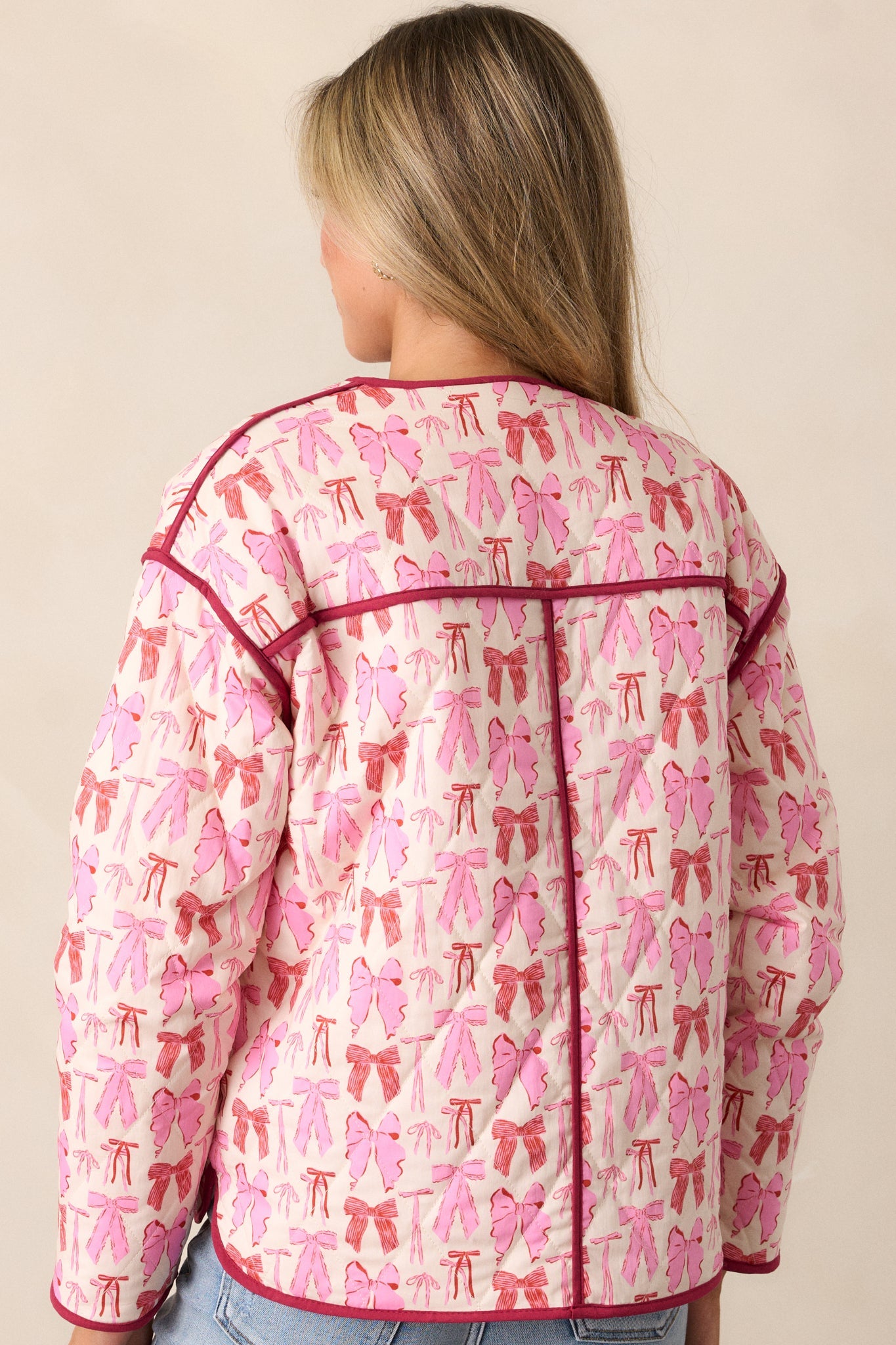 I Need to Know 100% Cotton Pink Quilted Jacket