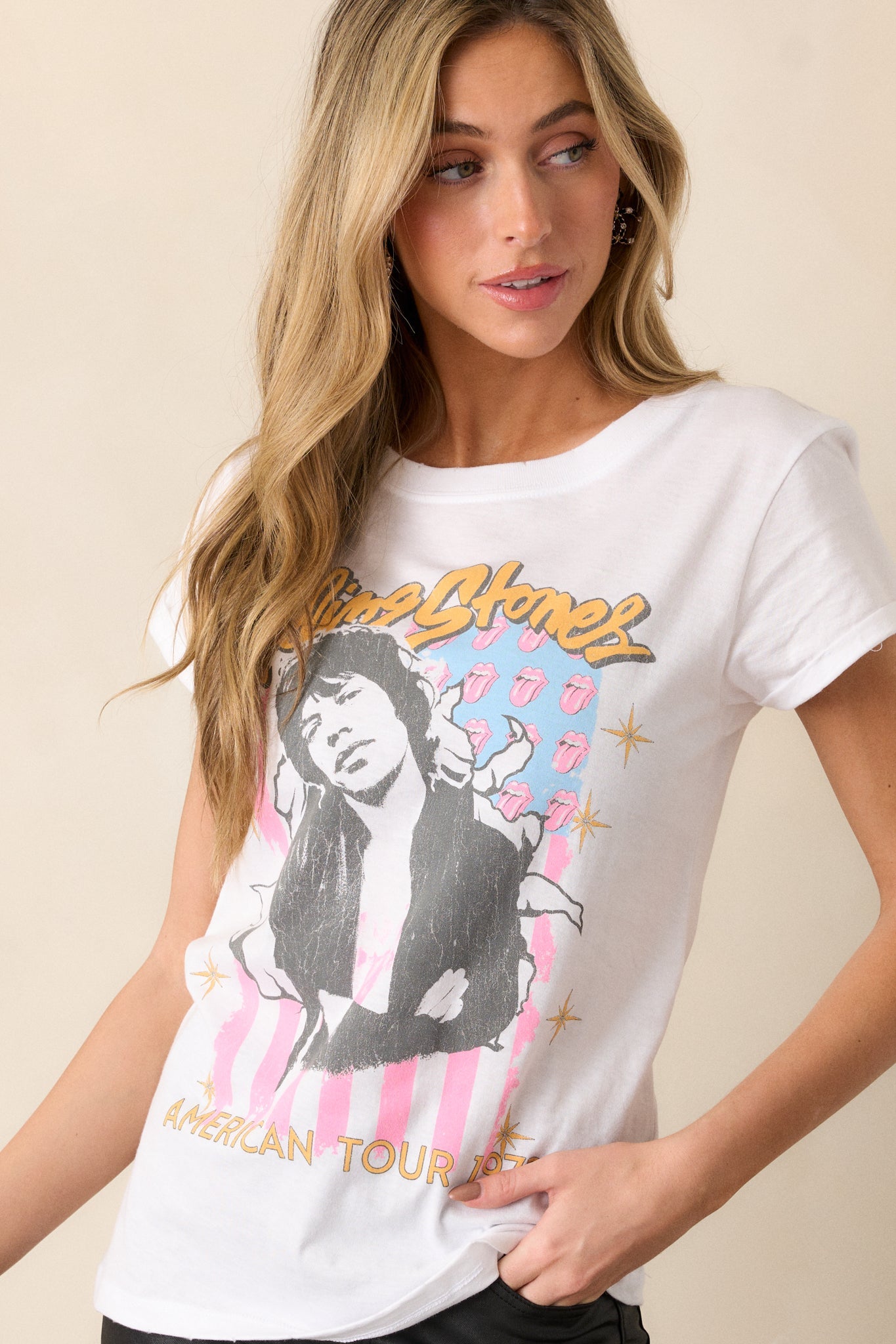 The Rolling Stones American Tour Ivory Tee
