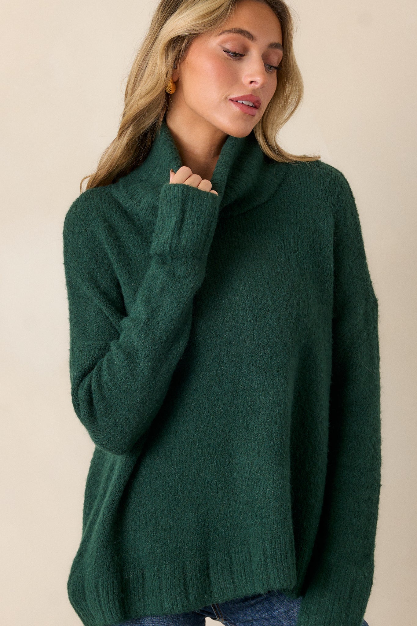 Say Anything Hunter Green Sweater