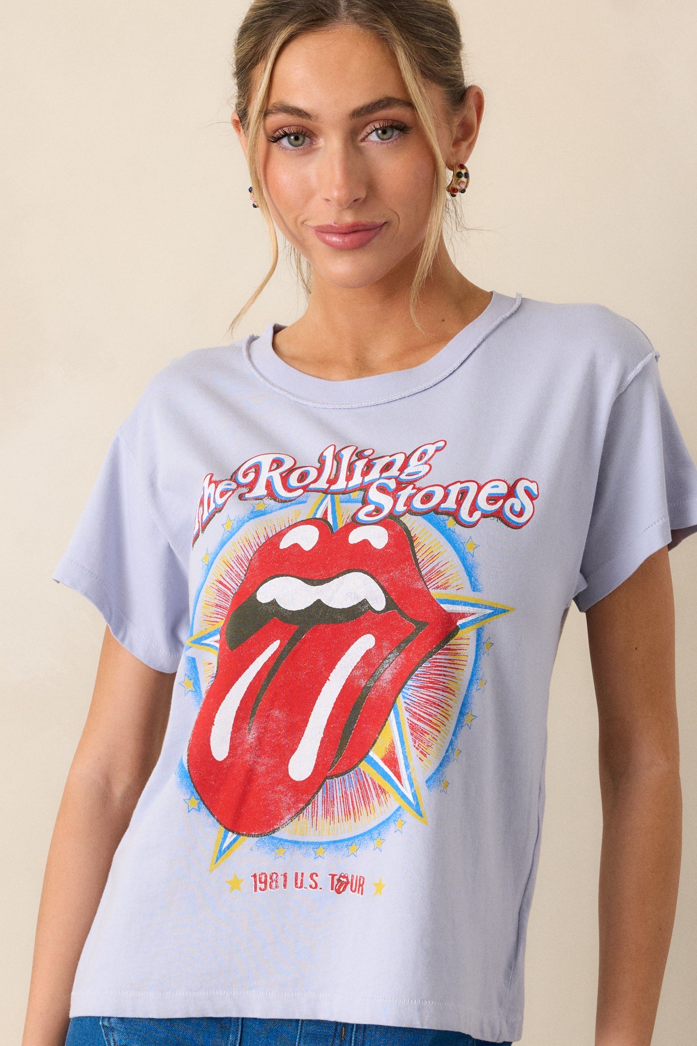 The Rolling Stones 1981 Tour Lavender Tee