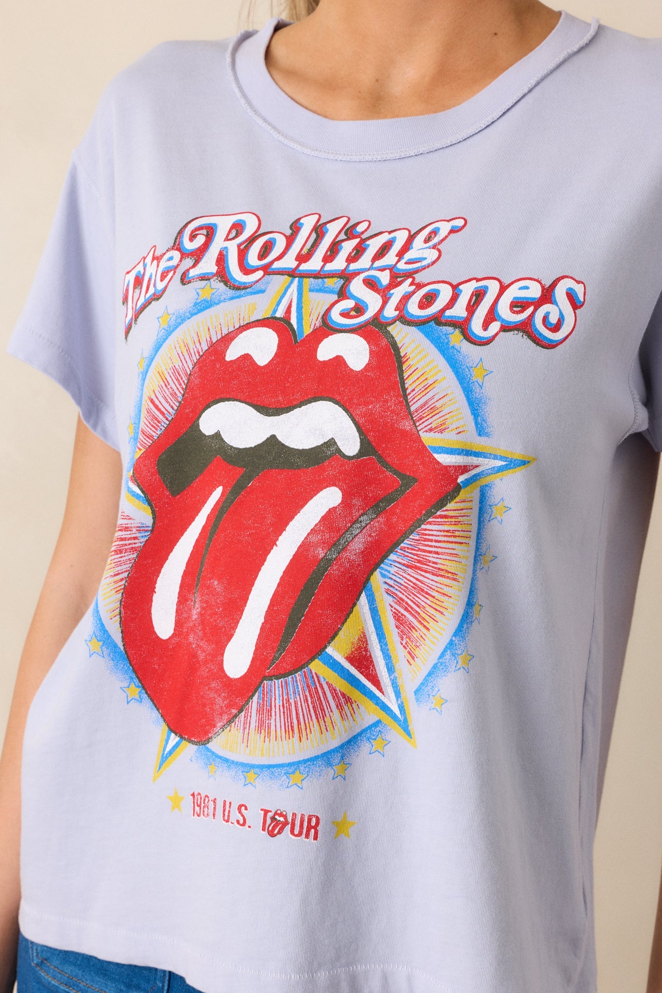 The Rolling Stones 1981 Tour Lavender Tee