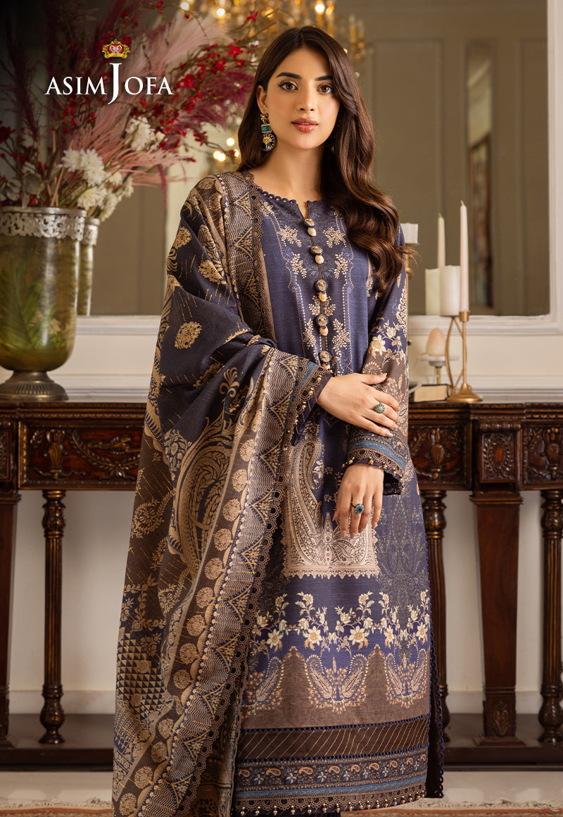 AJIW-05 PRINTED KHADDAR 3 PCS