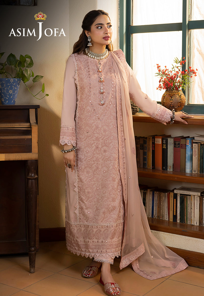AJSW-07 EMBROIDERED LAWN SILK 3 PCS