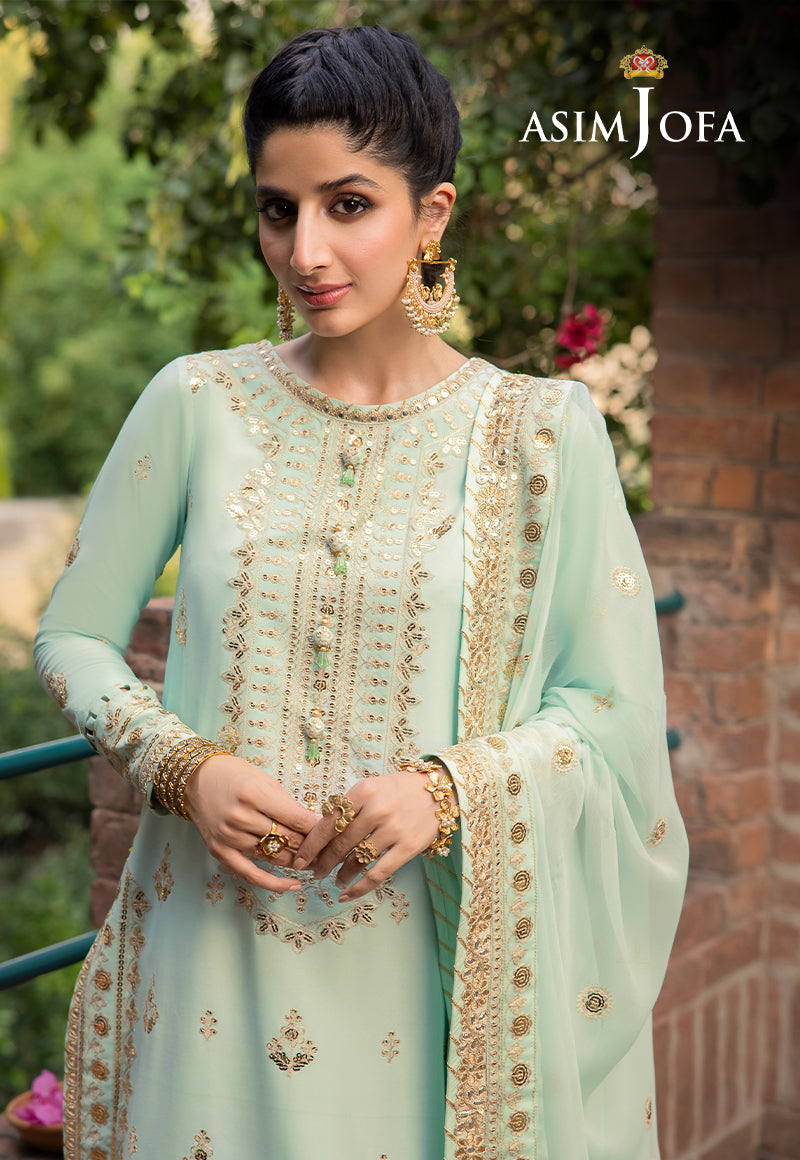 AJSW-11 EMBROIDERED LAWN SILK 3 PCS