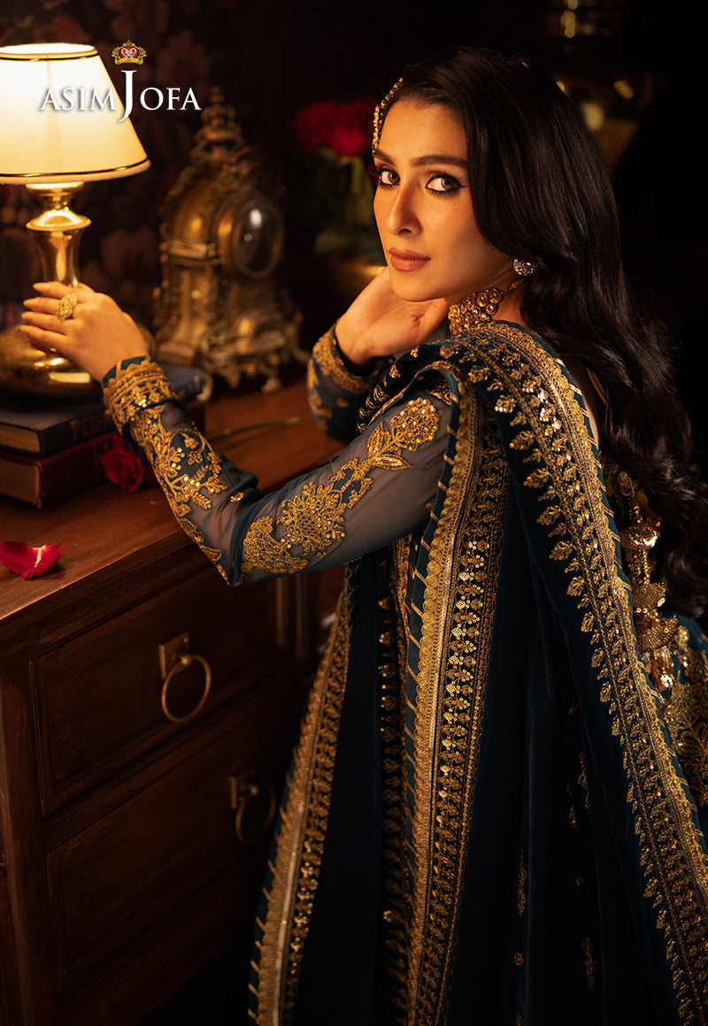 AJMMP-07 EMBROIDERED CHIFFON 3 PCS STITCHED