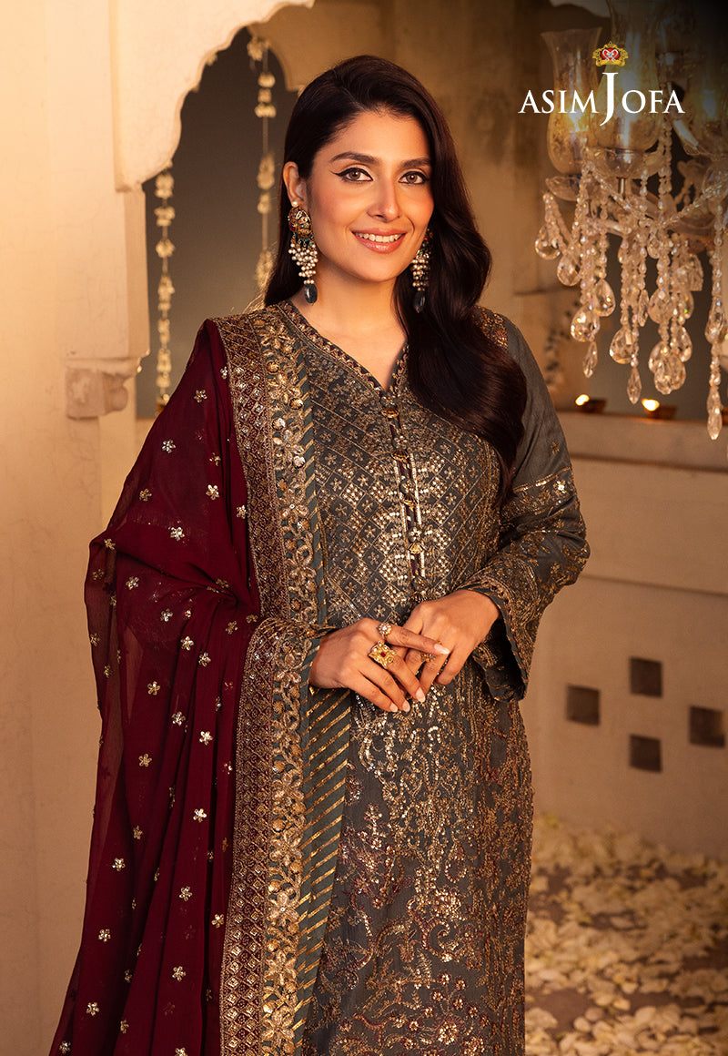 AJSHP-07 EMBROIDERED RAW SILK 3 PCS