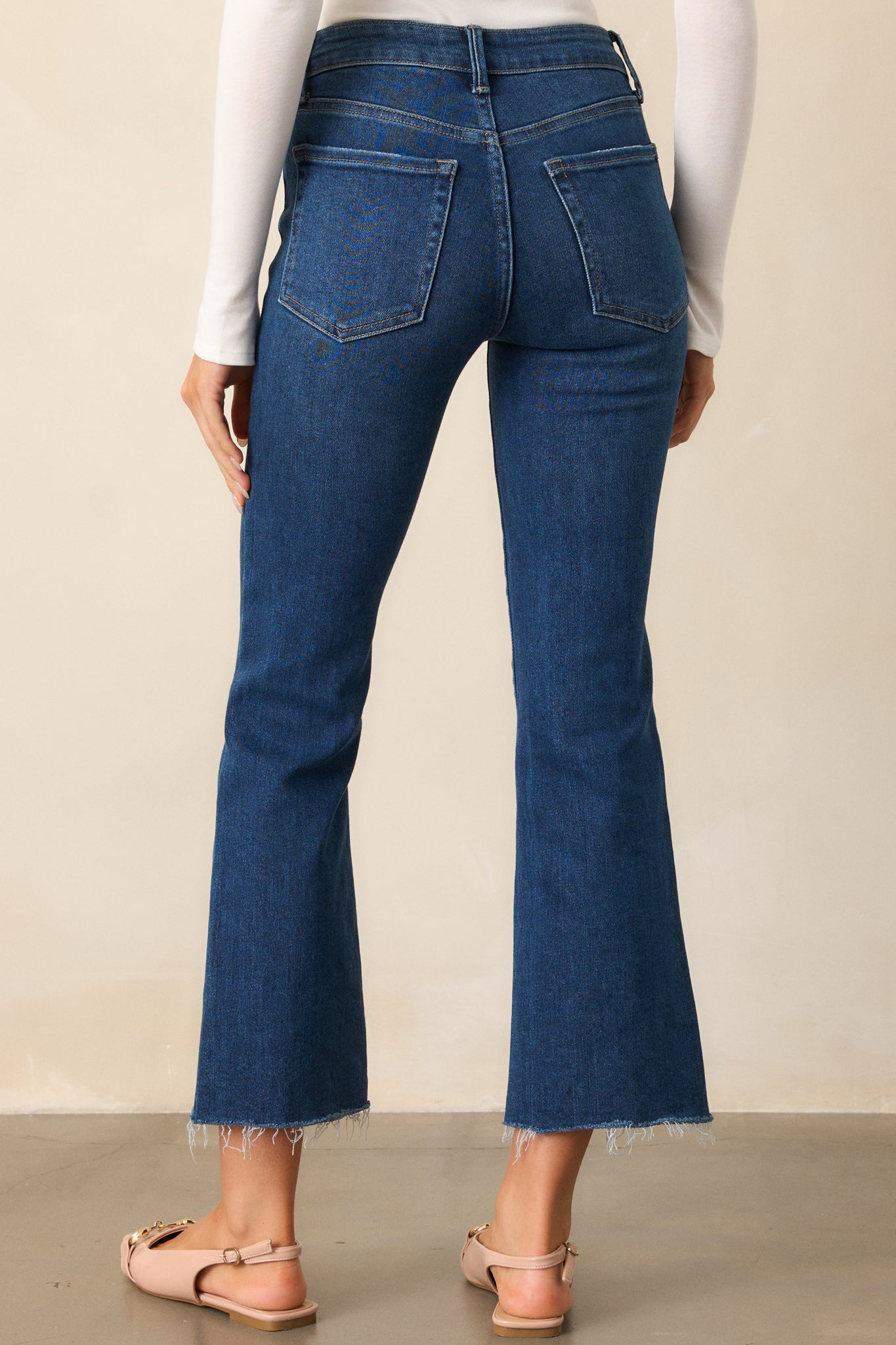 Nightfall Spark Dark Wash Cropped Flare Jeans