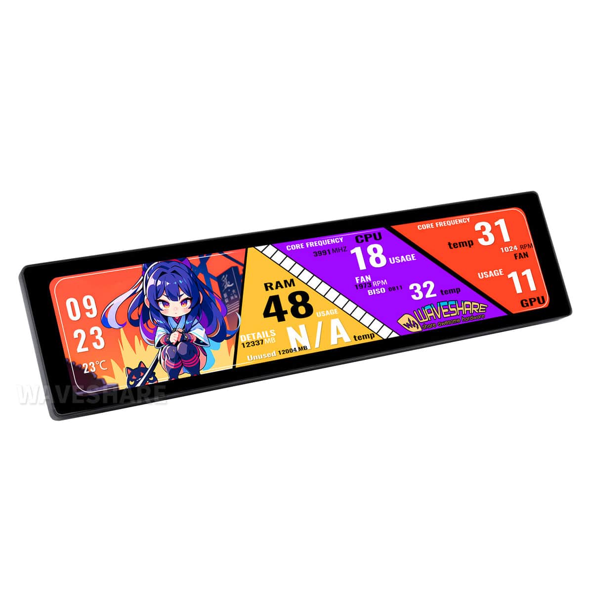 11.9" IPS HDMI Capacitive Touch Side Monitor  (320 x 1480)