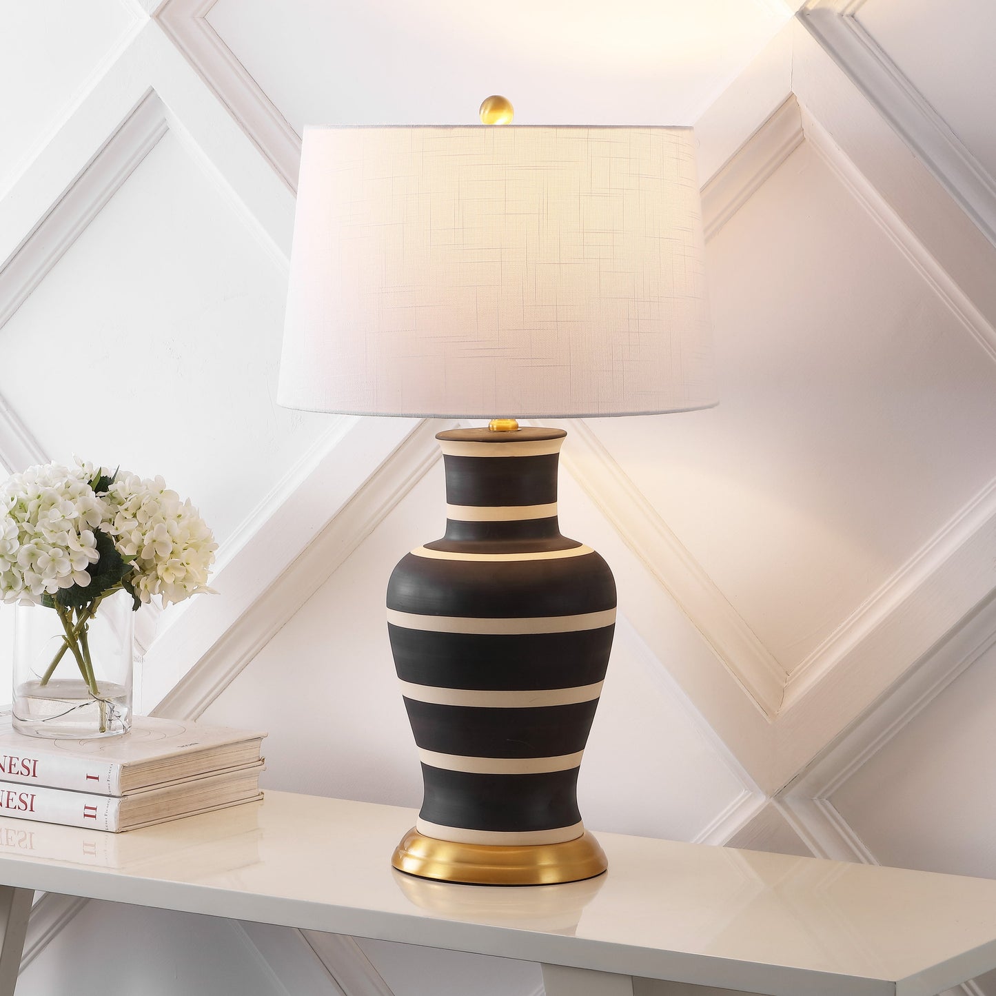 Julian Traditional Classic Ceramic Urn LED Table Lamp