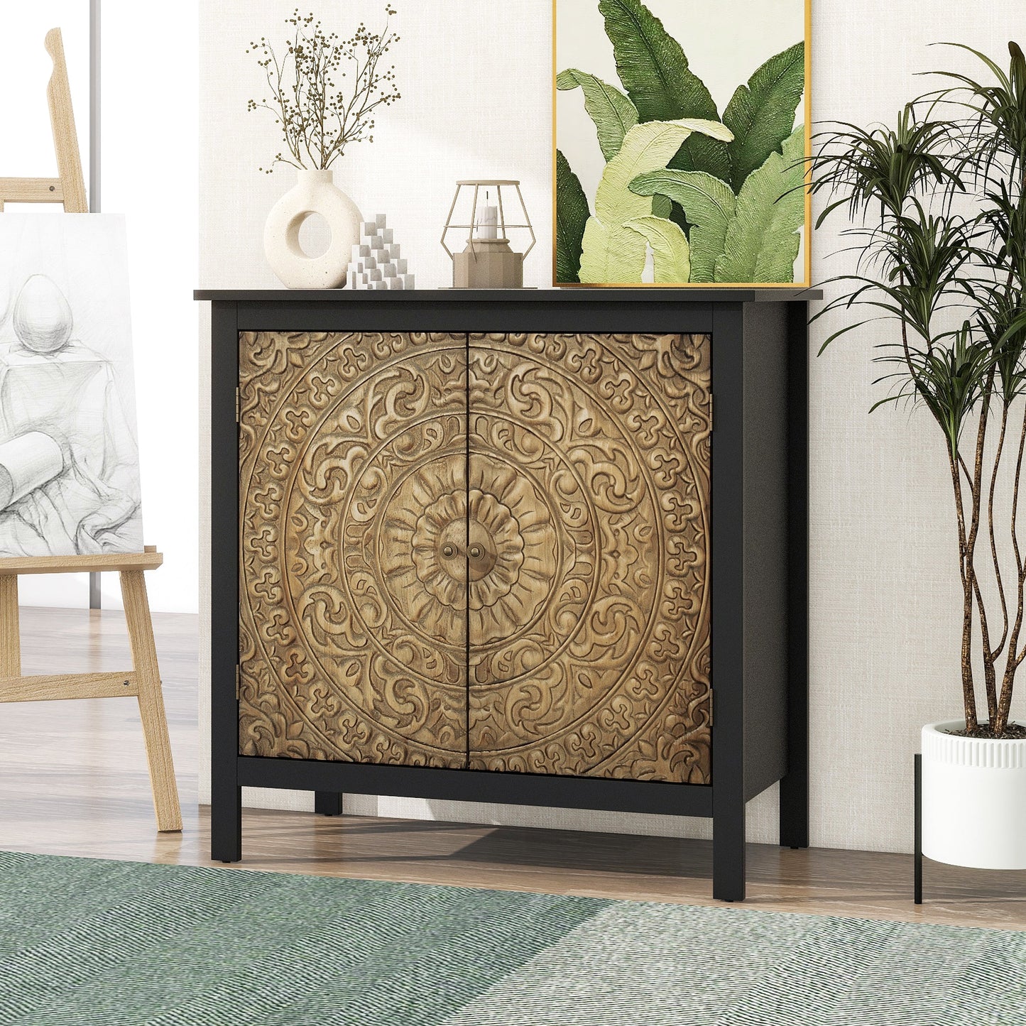 Cabinet with 2 Doors and 2 Shelves
