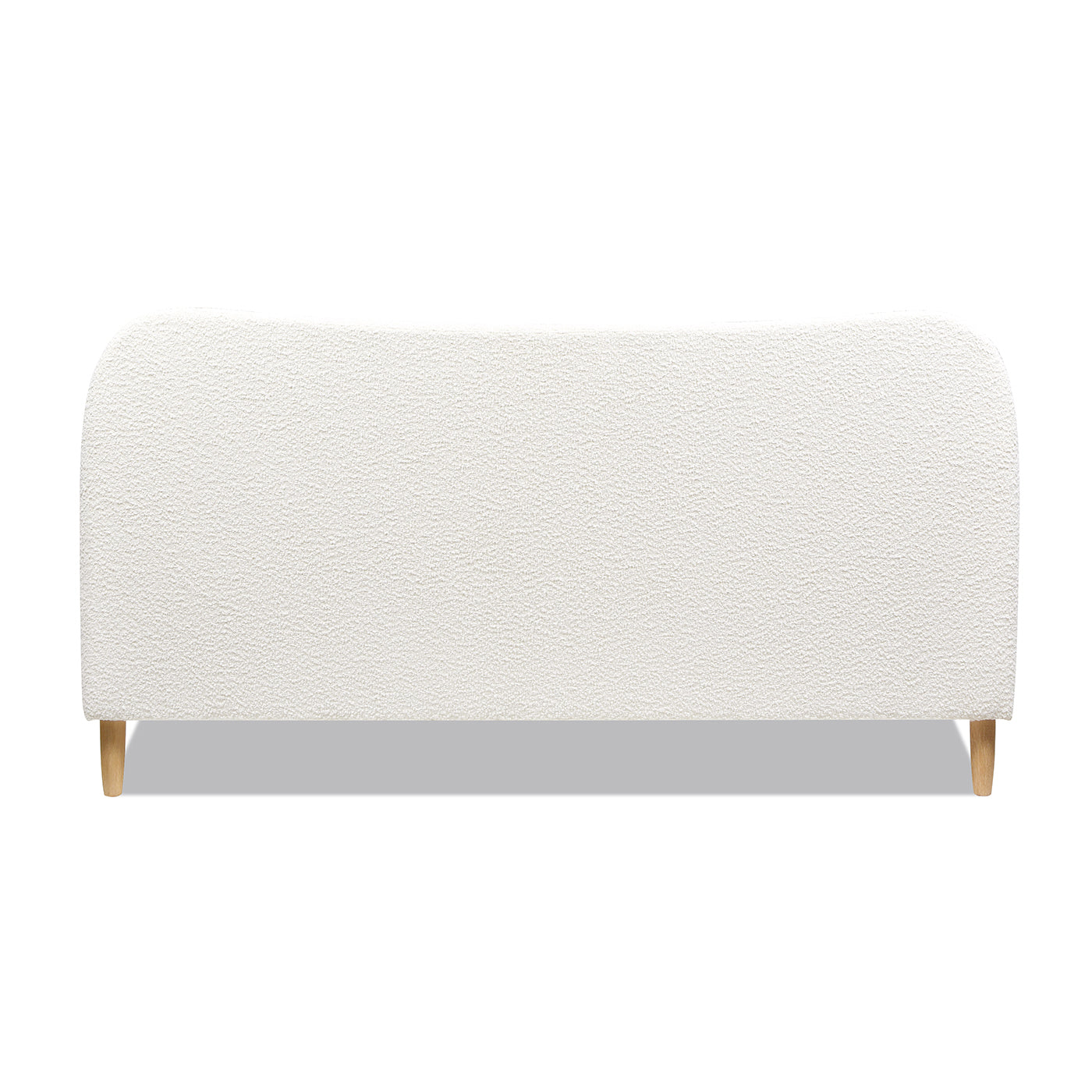 Enchantr Upholstered Platform Bed with Curved Headboard and Wood Frame