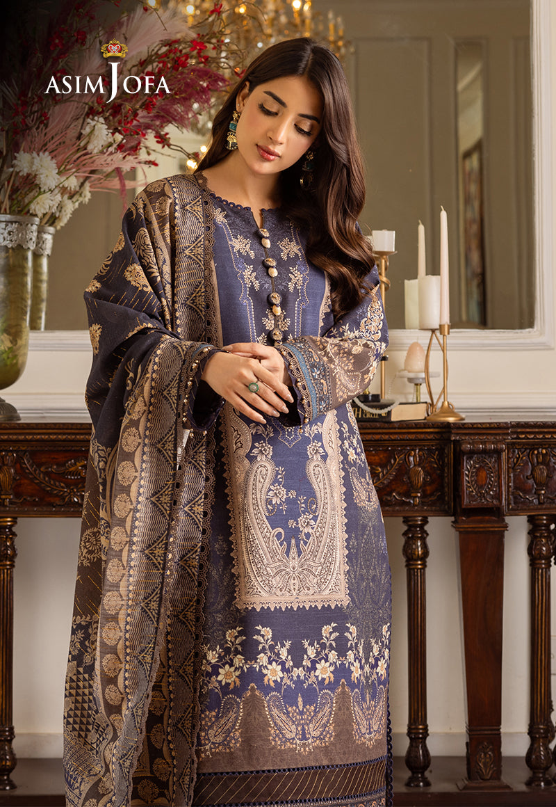 AJIW-05 PRINTED KHADDAR 3 PCS
