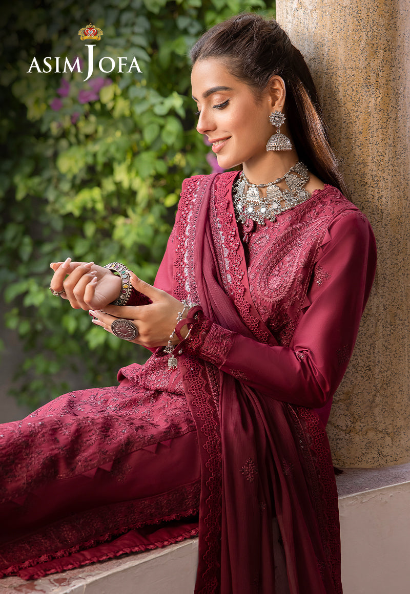 AJSW-02 EMBROIDERED POLY VISCOSE 3 PCS
