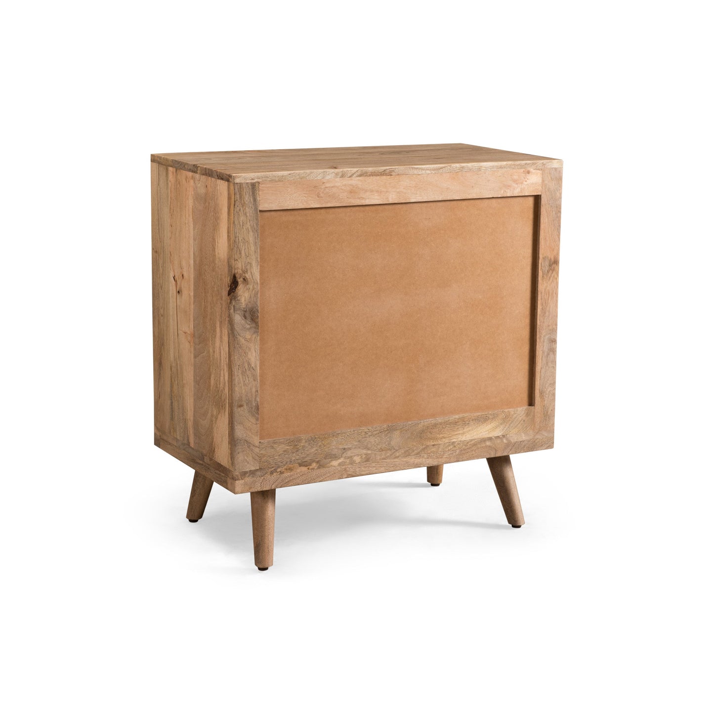 Mango Wood 3-Drawer Chest with 3D Tile Weave Design