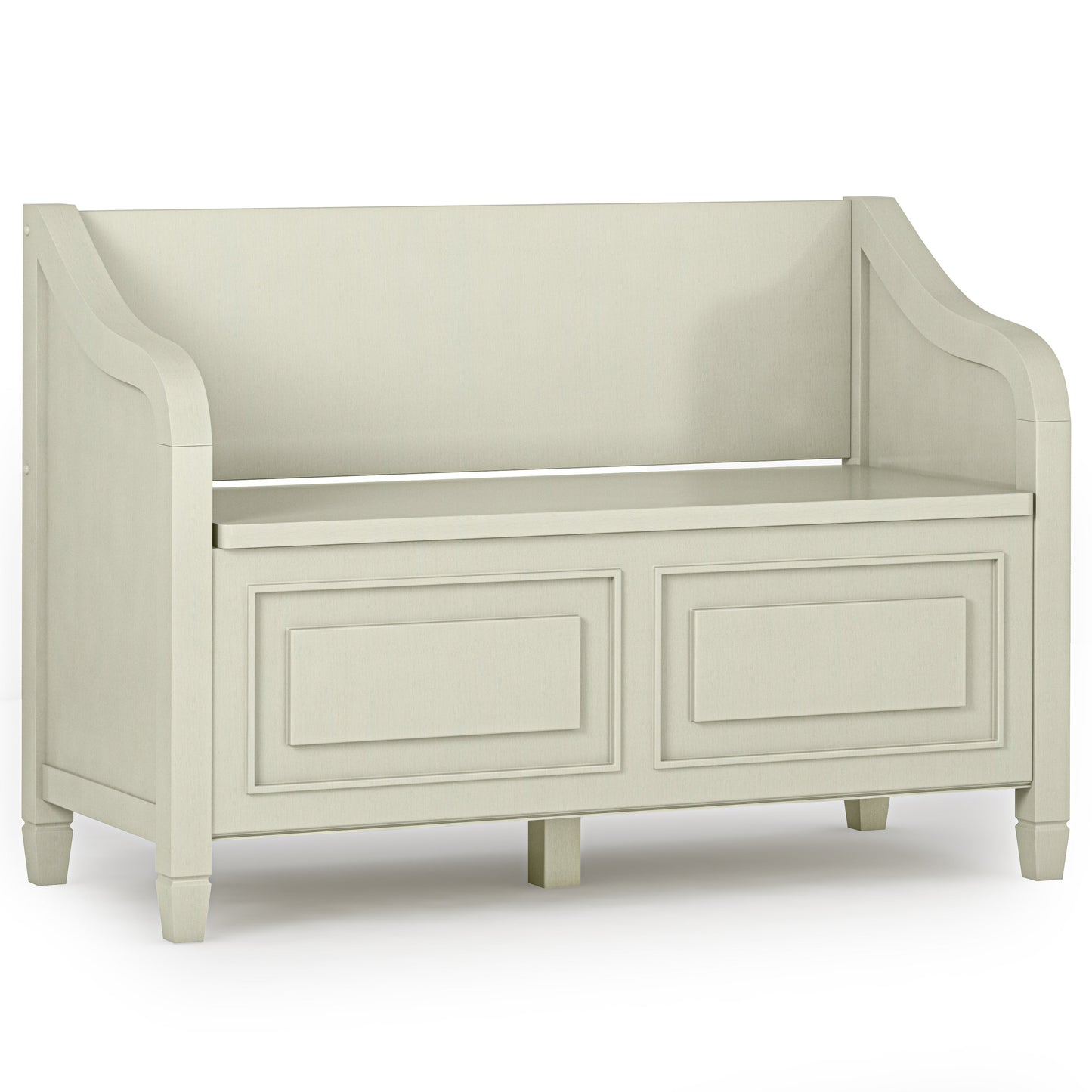 Lucidity Storage Bench with Lift-up Lids and Raised Panels