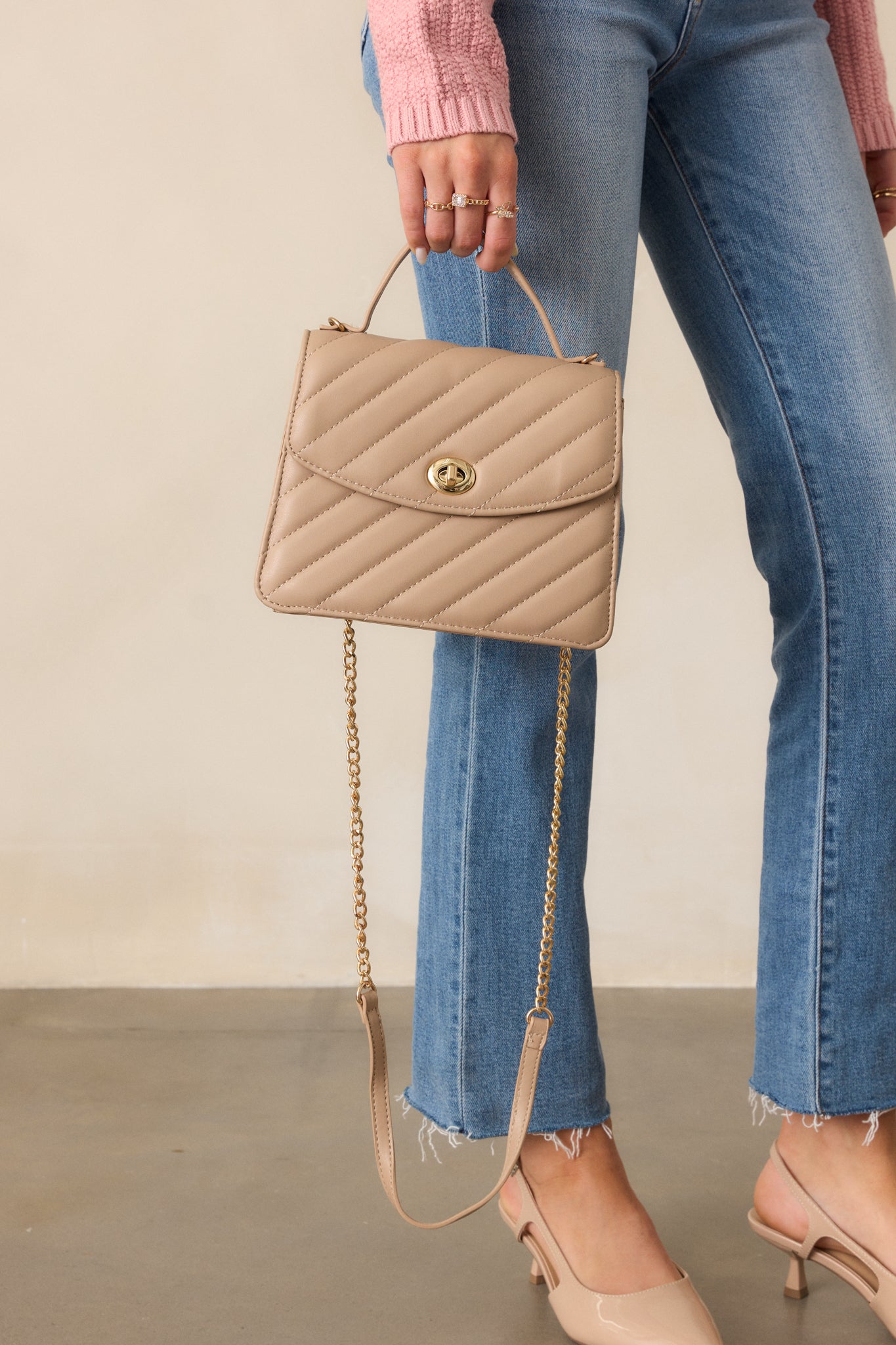 Starborn Mantle Light Mocha Quilted Handbag