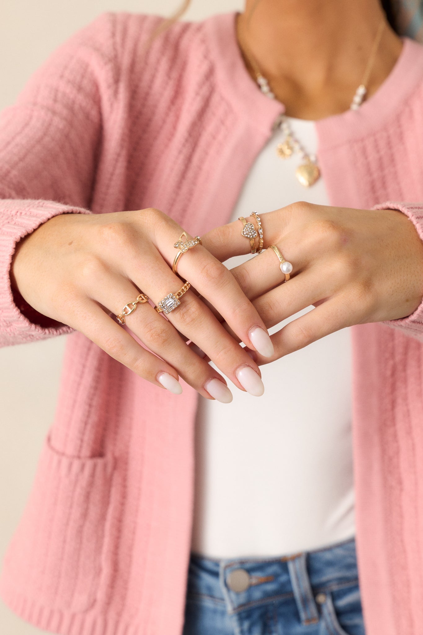 Around The Sun Gold Ring Stack