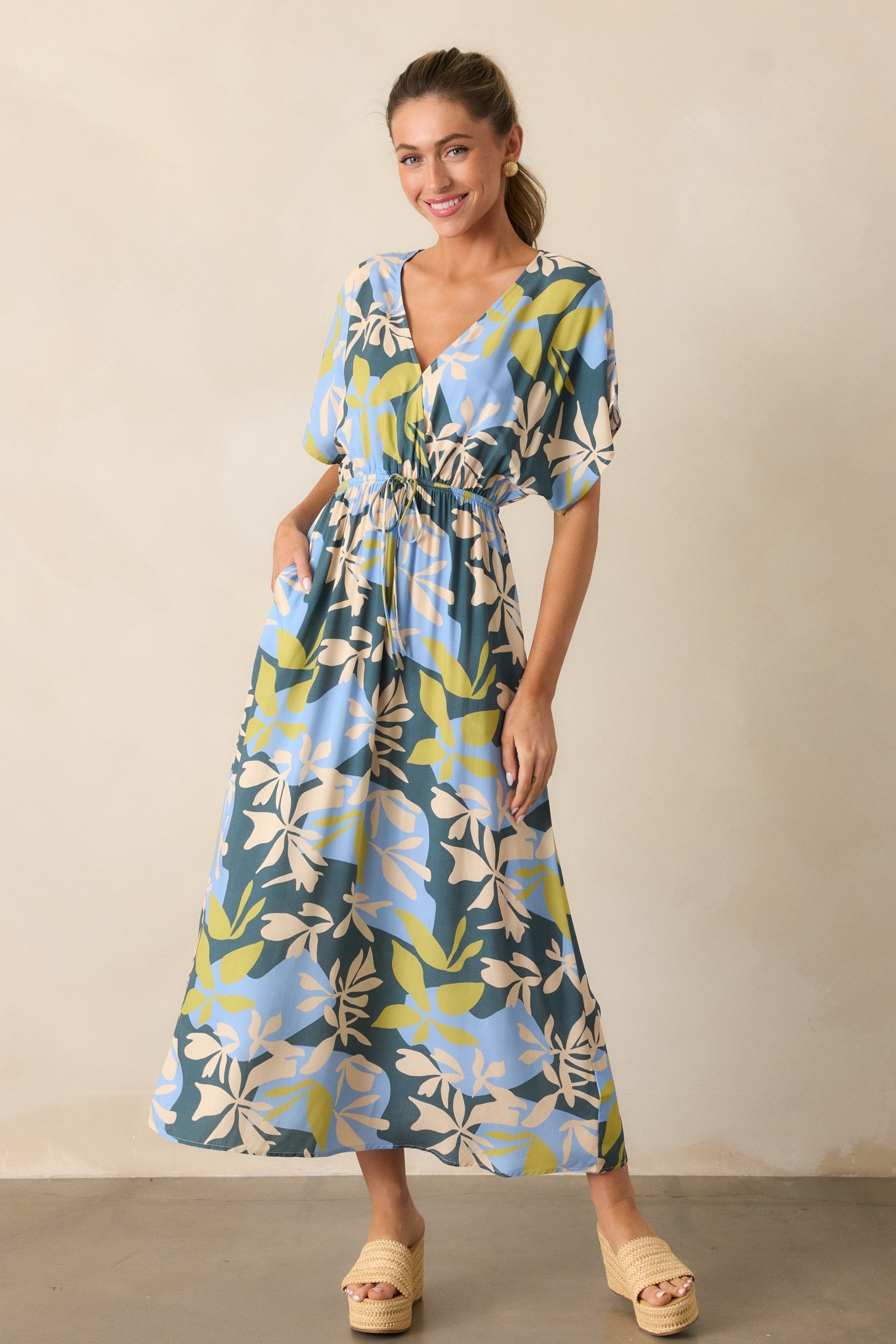 MINKPINK Artistic Garden Green Midi Dress