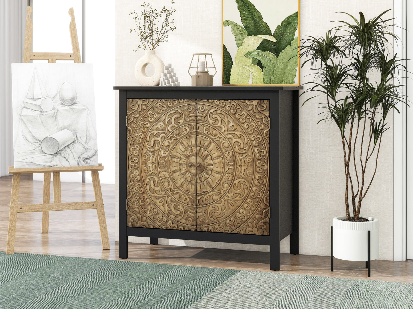 Cabinet with 2 Doors and 2 Shelves