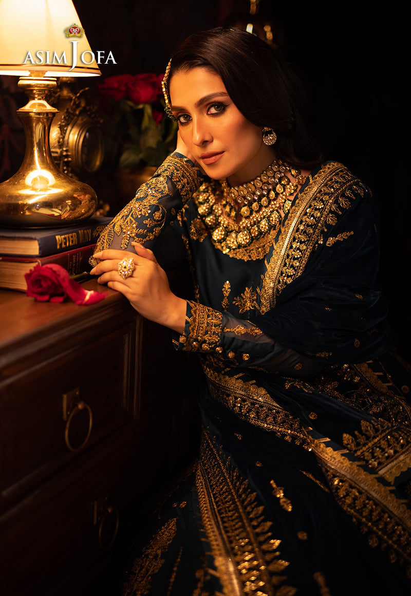 AJMMP-07 EMBROIDERED CHIFFON 3 PCS STITCHED
