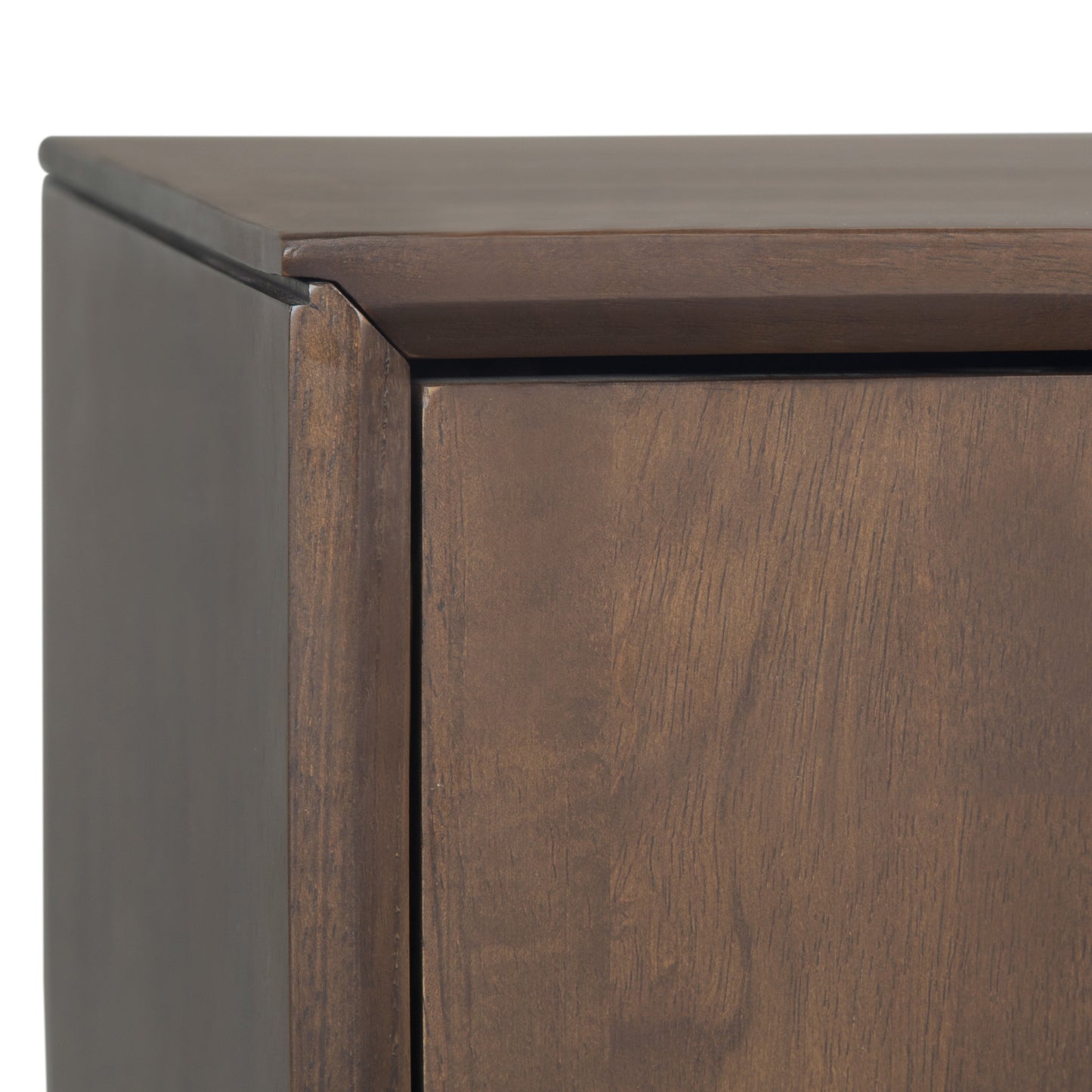 Sideboard with 4 Drawers and Metal Legs, Walnut Brown