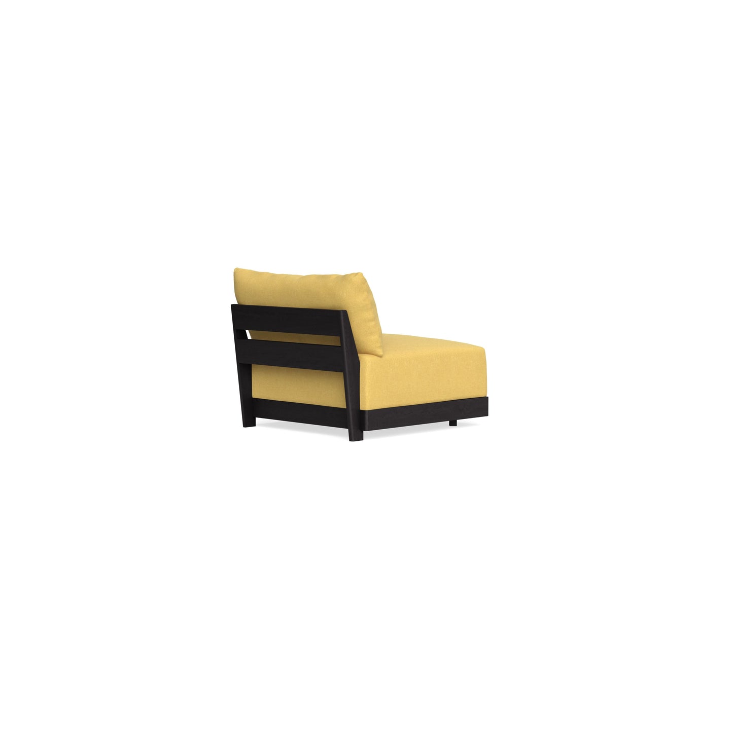 Modular Bondi Black Armless Chair in Goldenrod | Memory Foam Blend