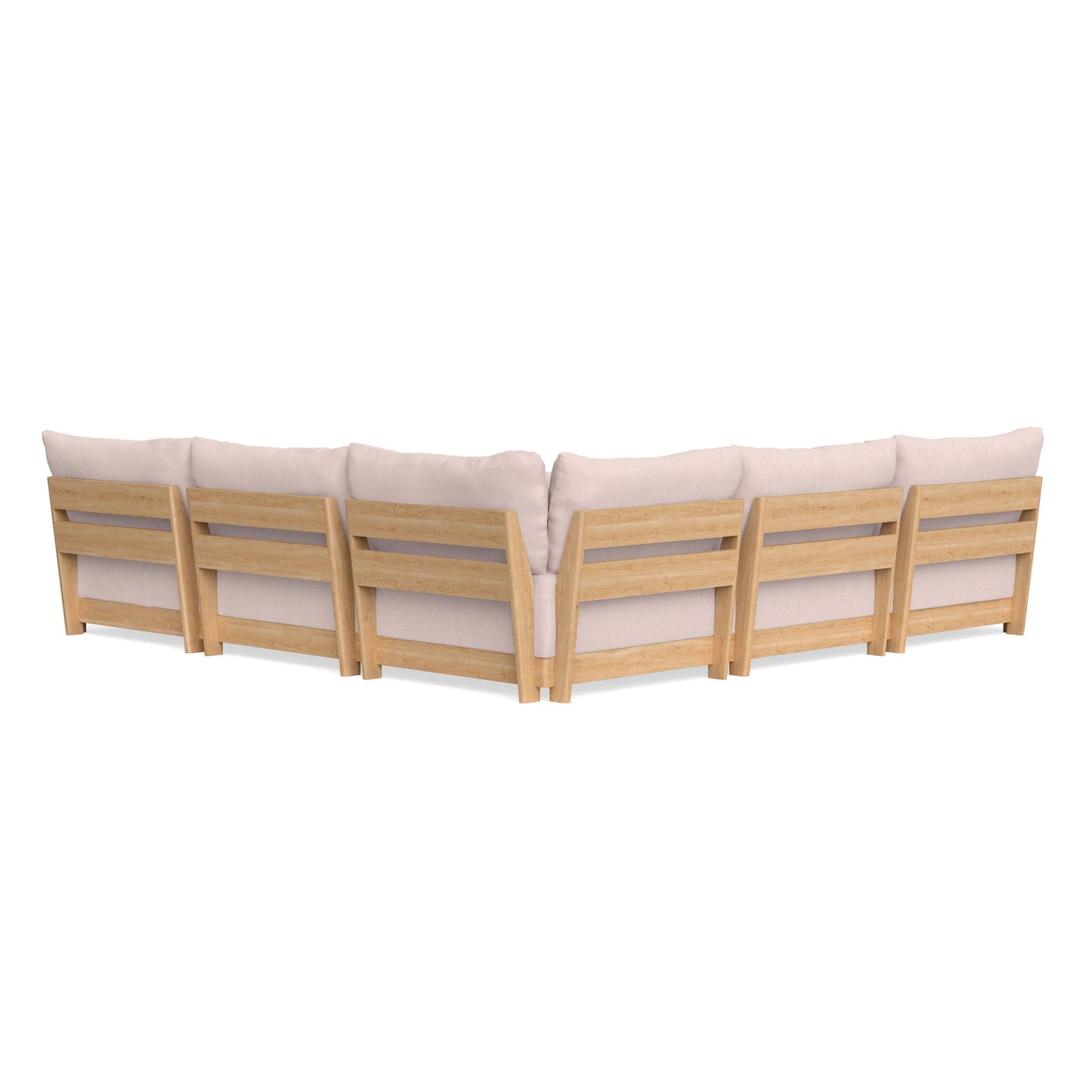 Slipcover Only - Modular Bondi 5-Seater Corner Sectional + Ottoman in Peony