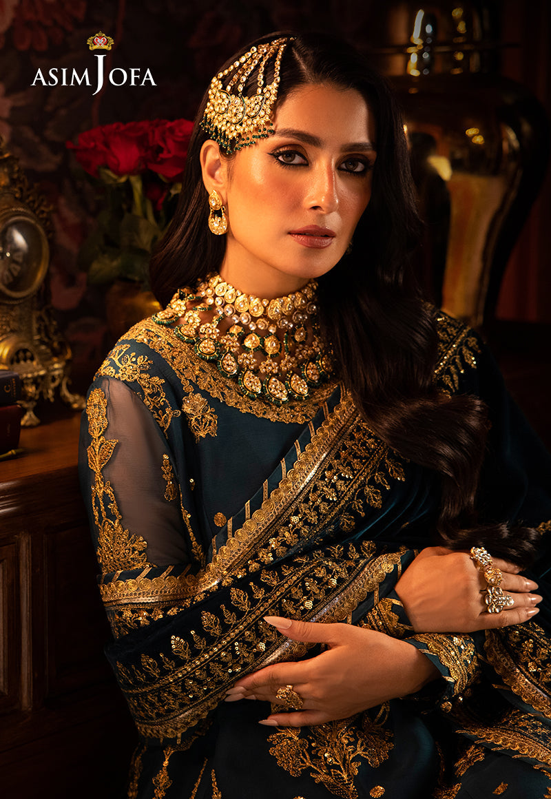 AJMMP-07 EMBROIDERED CHIFFON 3 PCS STITCHED