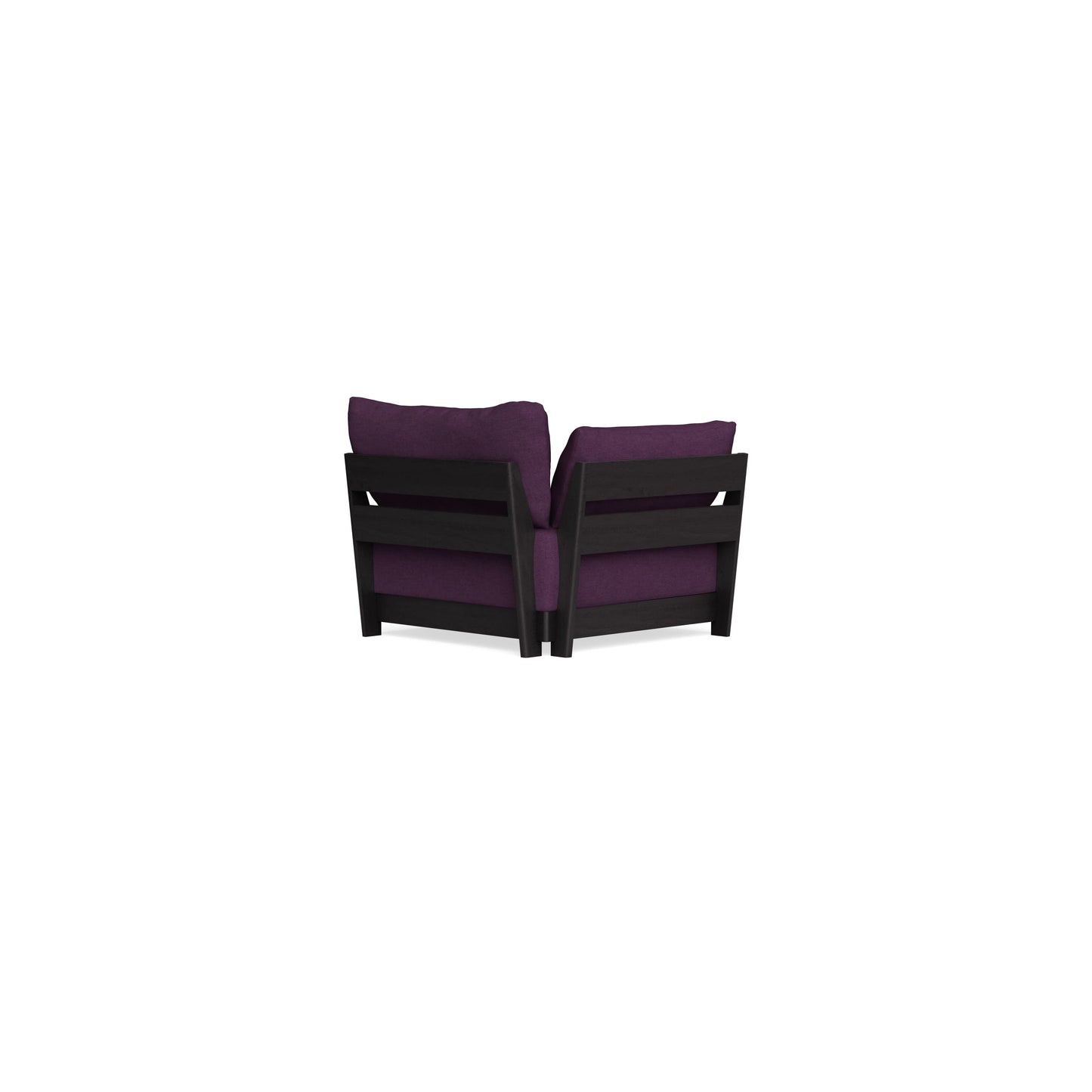 Modular Bondi Black End Chair in Aubergine | Memory Foam Blend