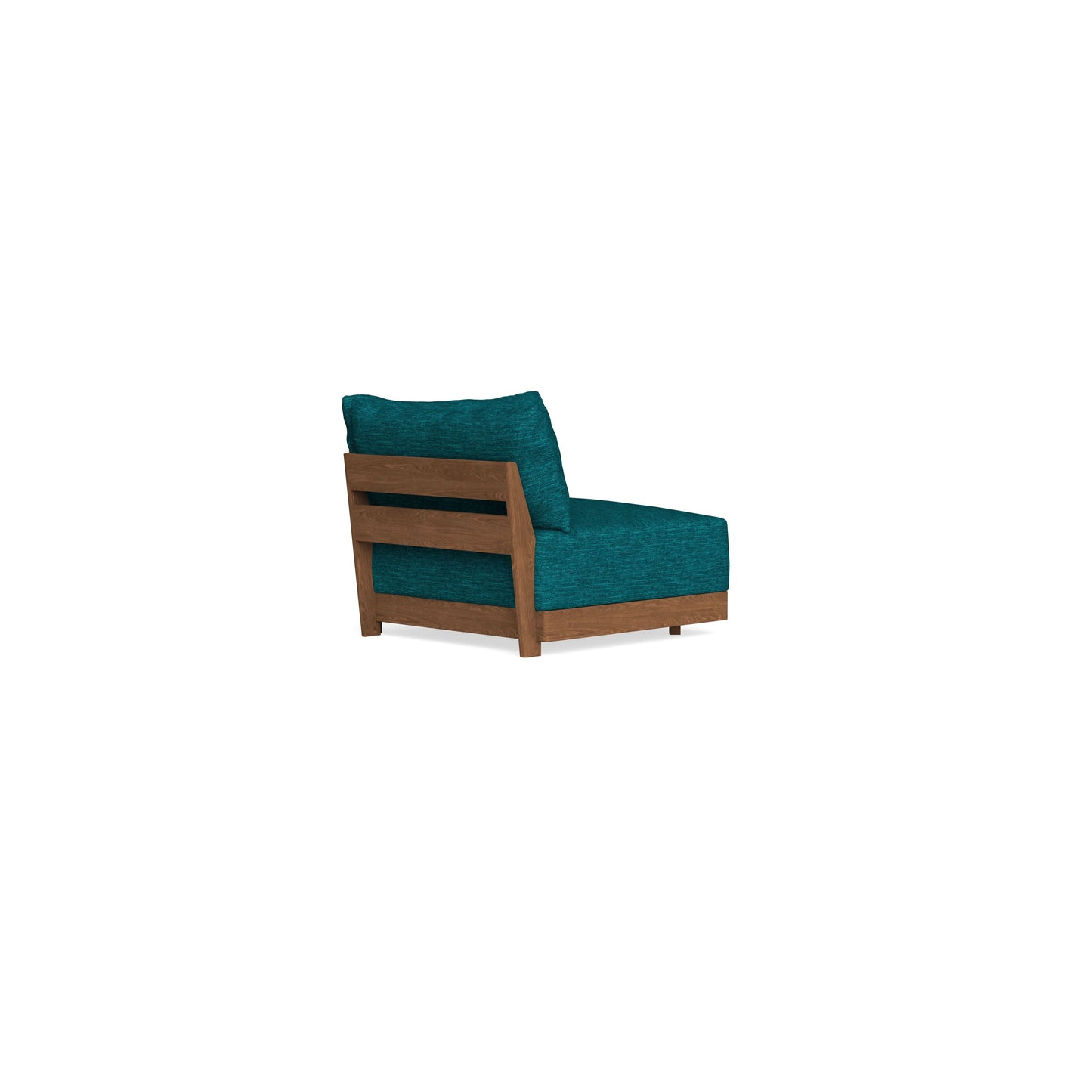 Modular Bondi Espresso Corner Chair in Marine Teal | Memory Foam Blend