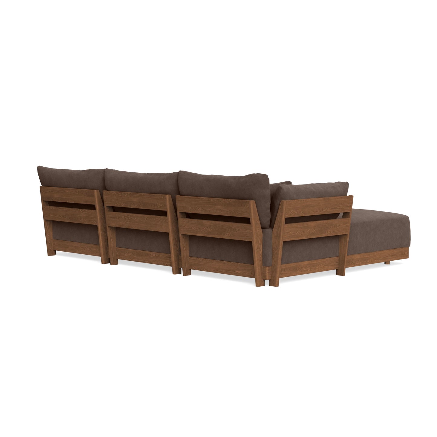 Modular Bondi Espresso 3-Seater U-Sectional in Chocolate | Memory Foam Blend