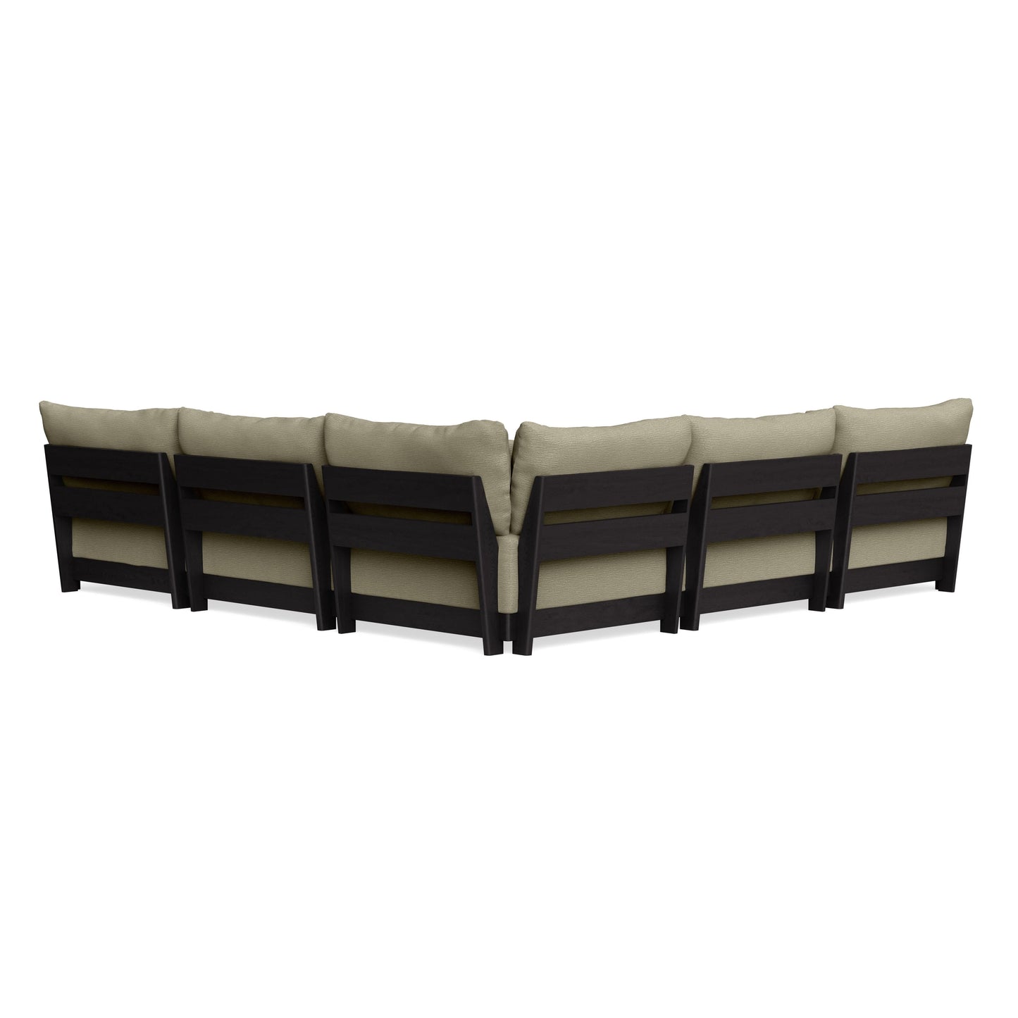 Modular Bondi Black 5-Seater Corner Sectional in Cappuccino | Classic Blend