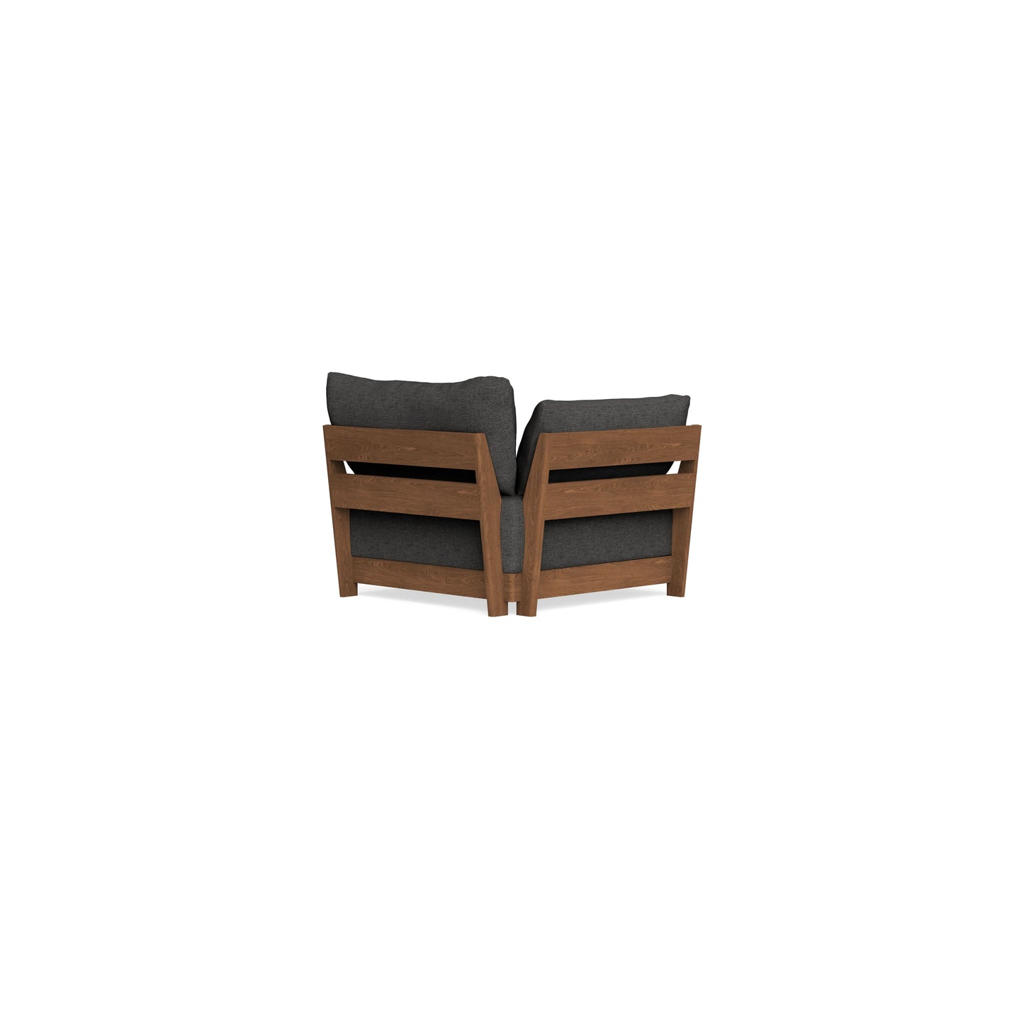 Modular Bondi Espresso End Chair in Graphite | Memory Foam Blend