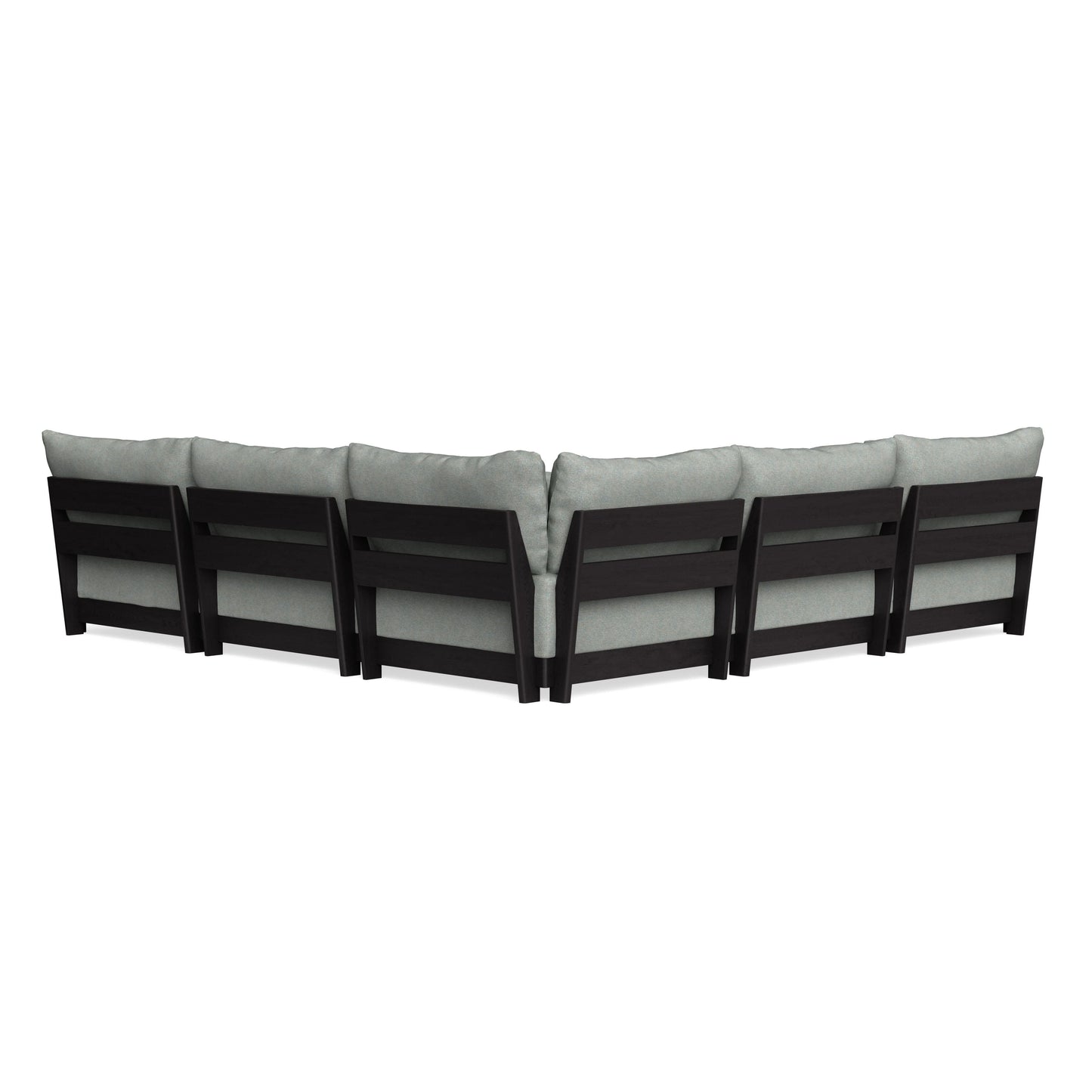 Modular Bondi Black 5-Seater Corner Sectional in Spa | Classic Blend