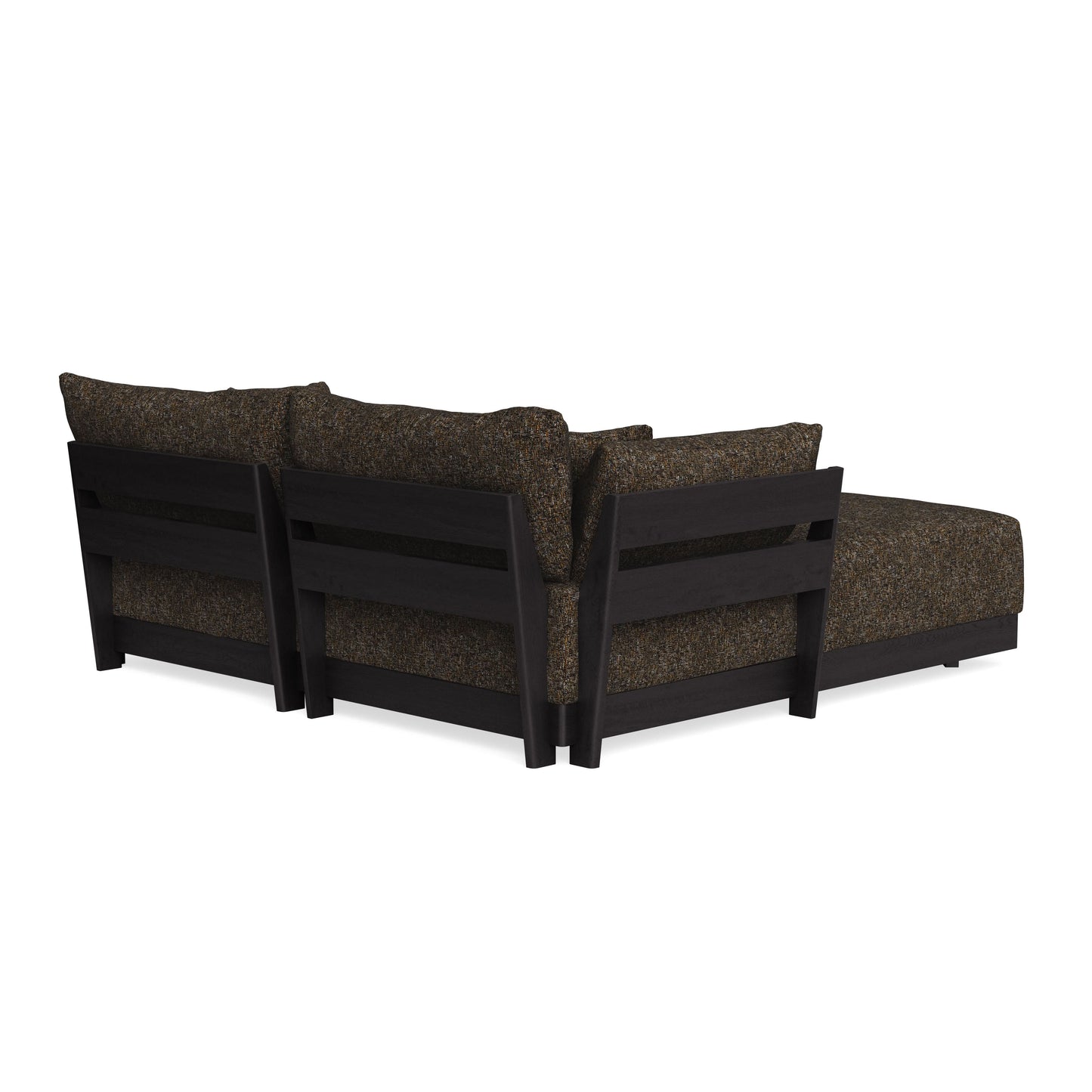 Modular Bondi Black 2-Seater Sectional in Phantom | Memory Foam Blend