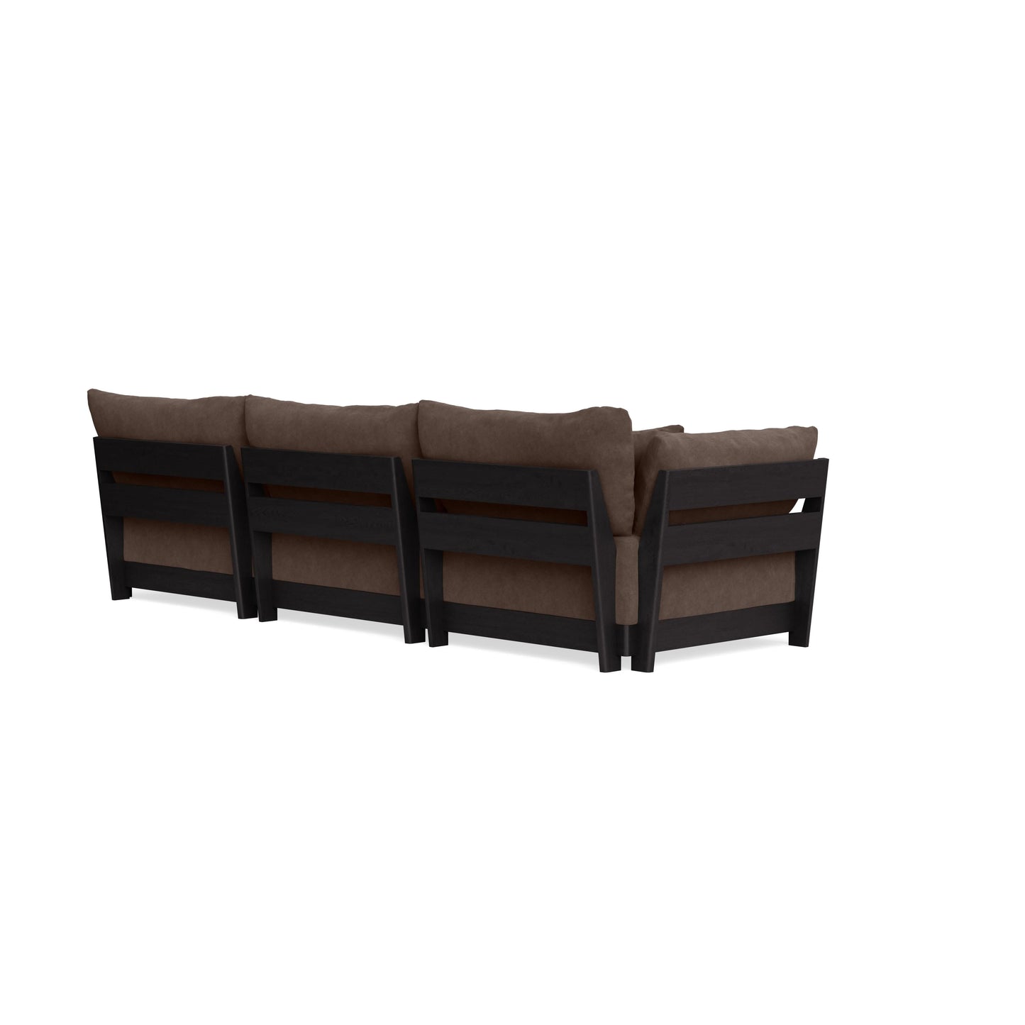 Modular Bondi Black 3-Seater Sofa in Chocolate | Memory Foam Blend