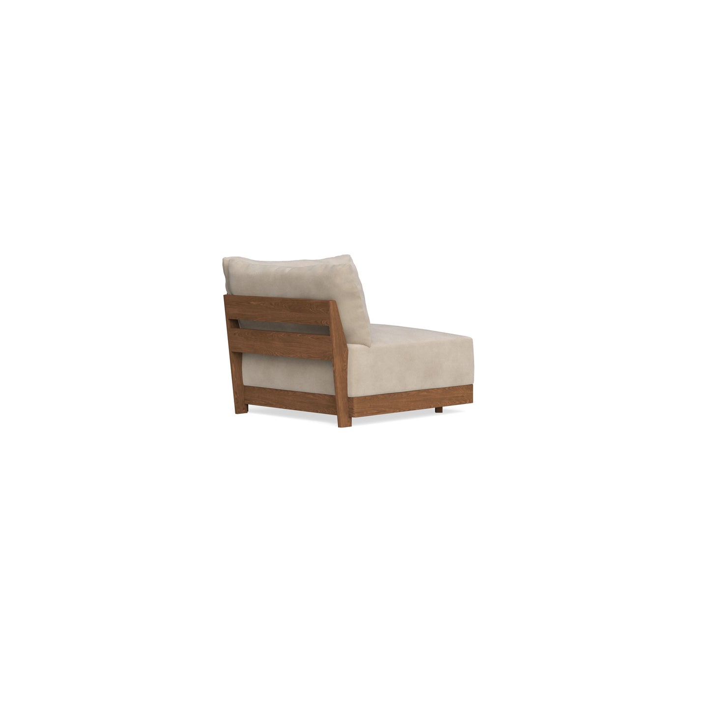 Modular Bondi Espresso Corner Chair in Oyster | Memory Foam Blend