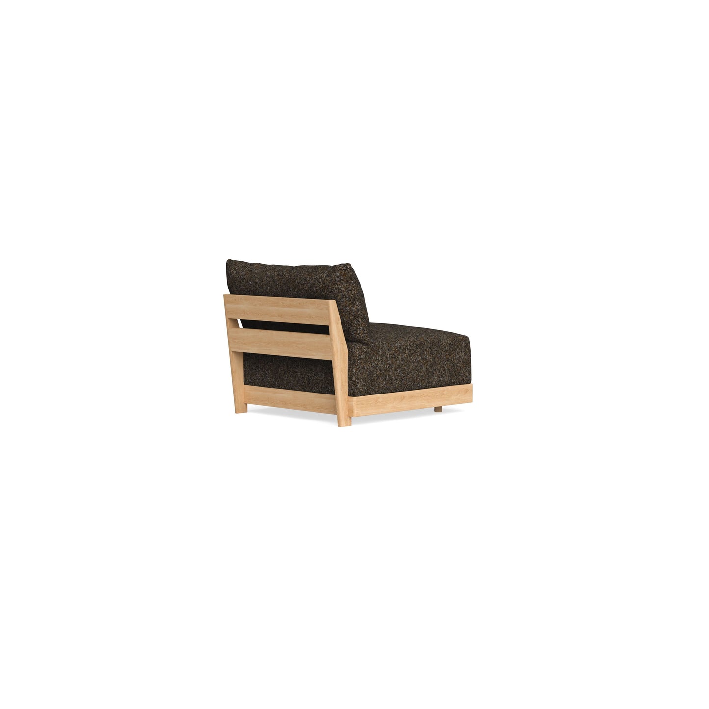 Modular Bondi Latte Armless Chair in Phantom | Memory Foam Blend