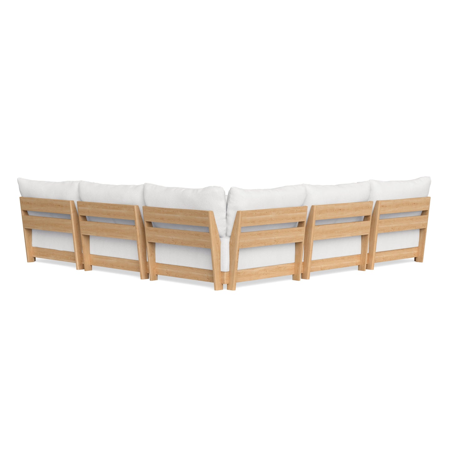 Slipcover Only - Modular Bondi 5-Seater Corner Sectional + Ottoman in Snow