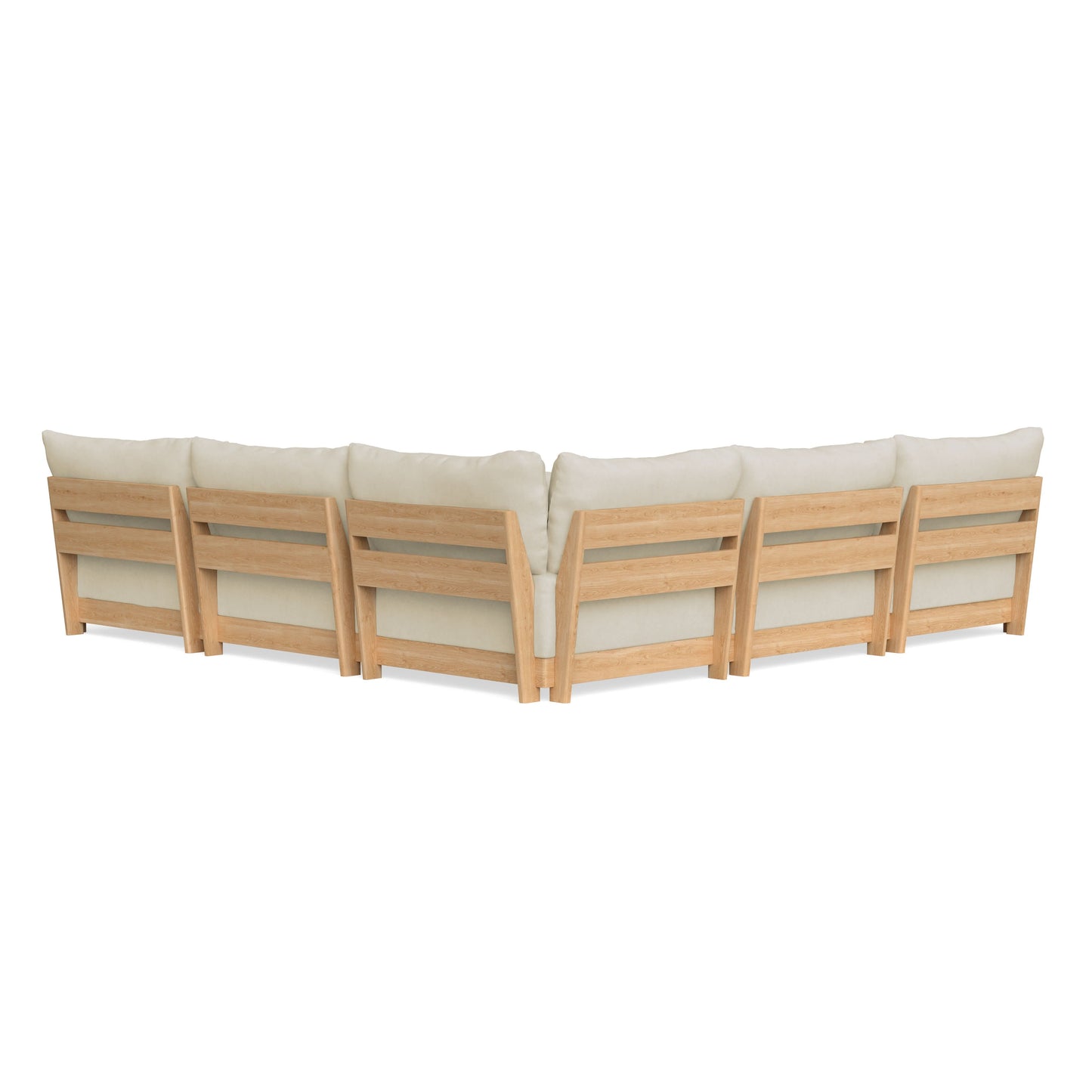 Slipcover Only - Modular Bondi 5-Seater Corner Sectional + Ottoman in Mascarpone