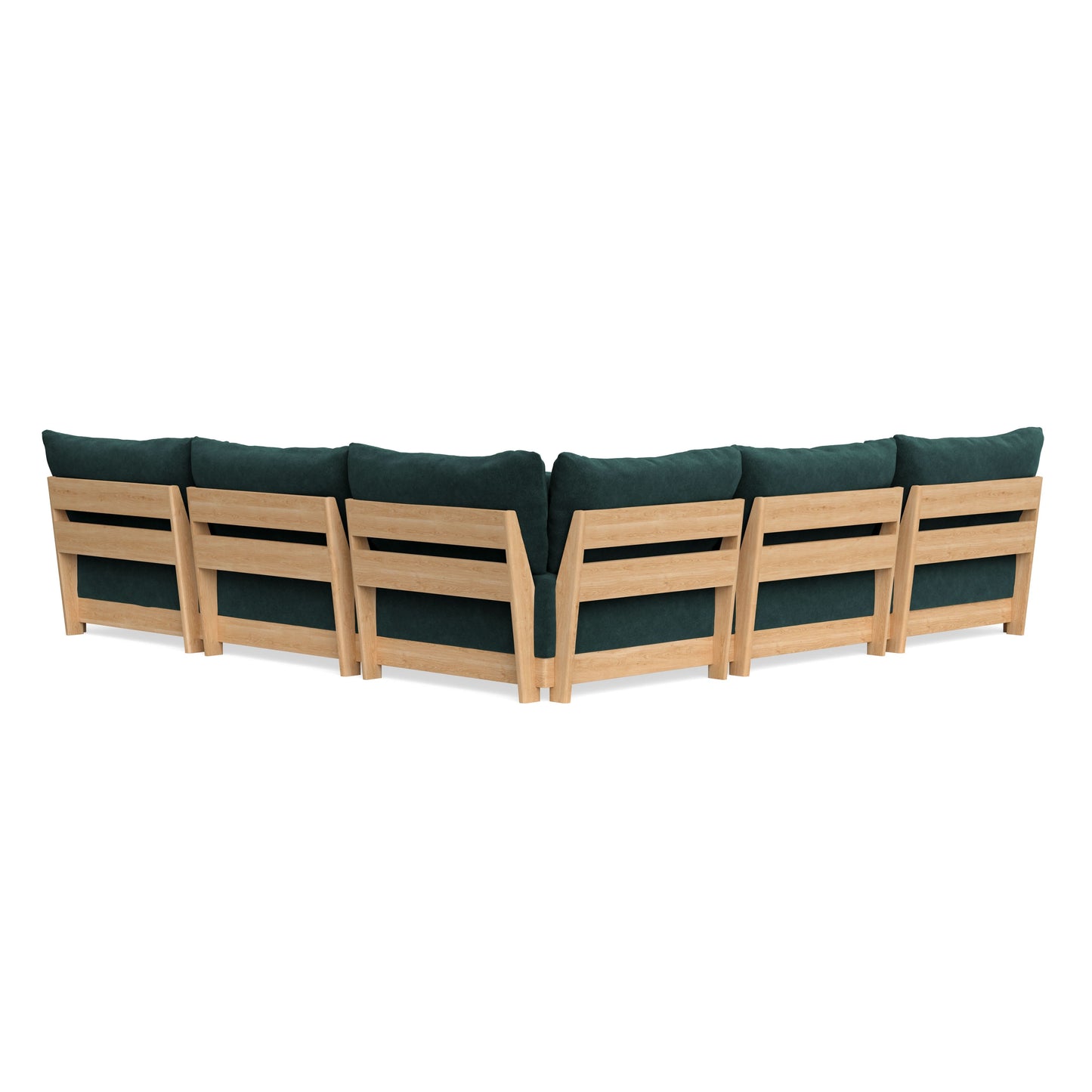 Slipcover Only - Modular Bondi 5-Seater Corner Sectional + Ottoman in Harbor Blue