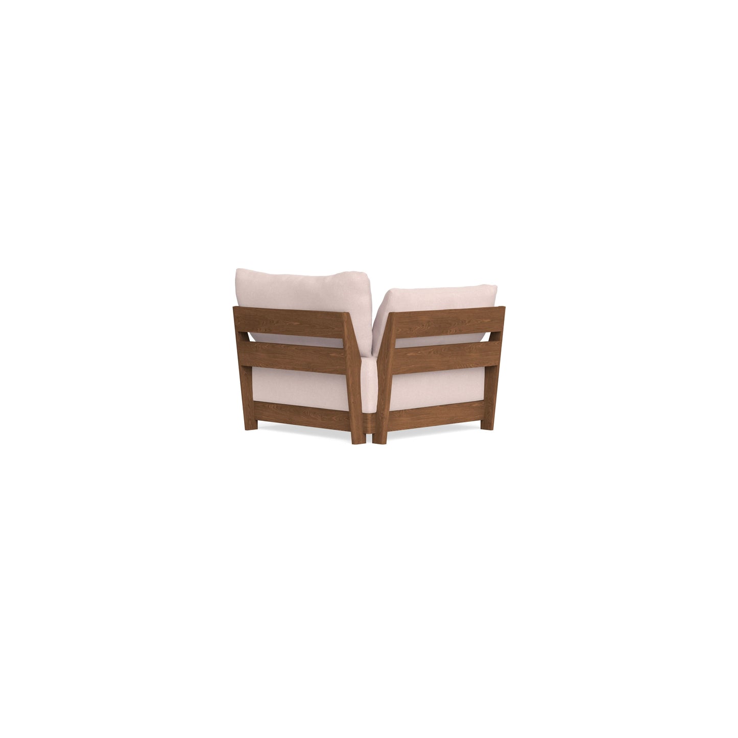 Modular Bondi Espresso End Chair in Peony | Memory Foam Blend
