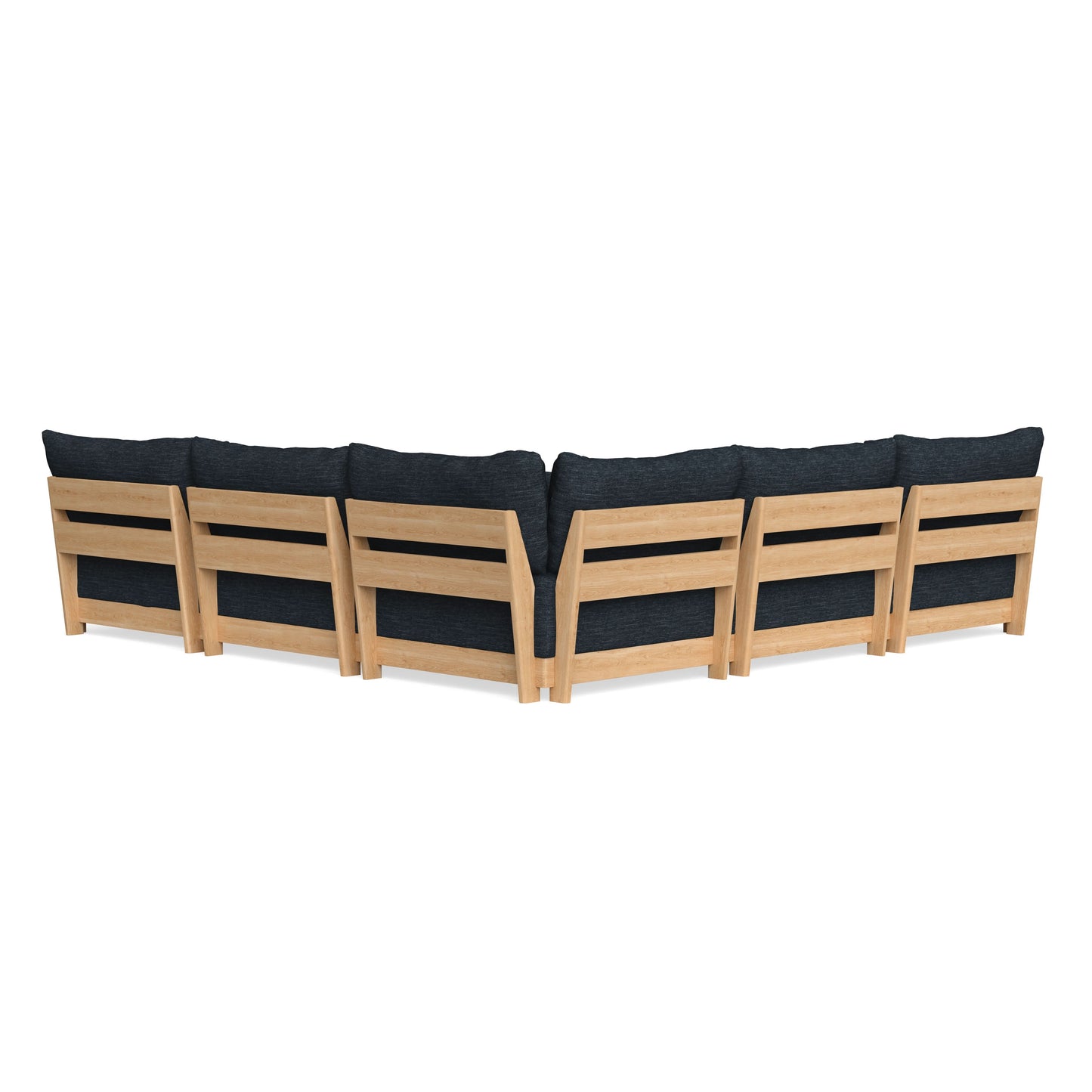Slipcover Only - Modular Bondi 5-Seater Corner Sectional + Ottoman in Baltic Blue